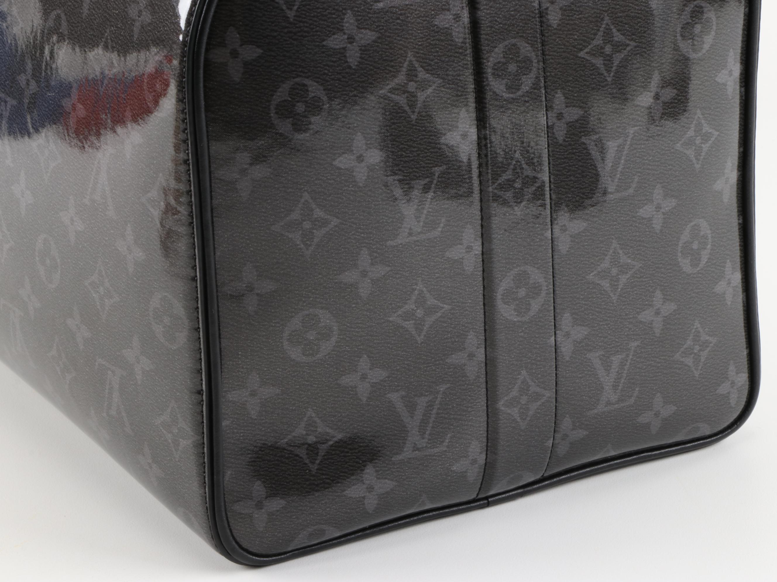 Louis Vuitton Limited Edition Glaze Eclipse Monogram Keepall Bandouliere 50