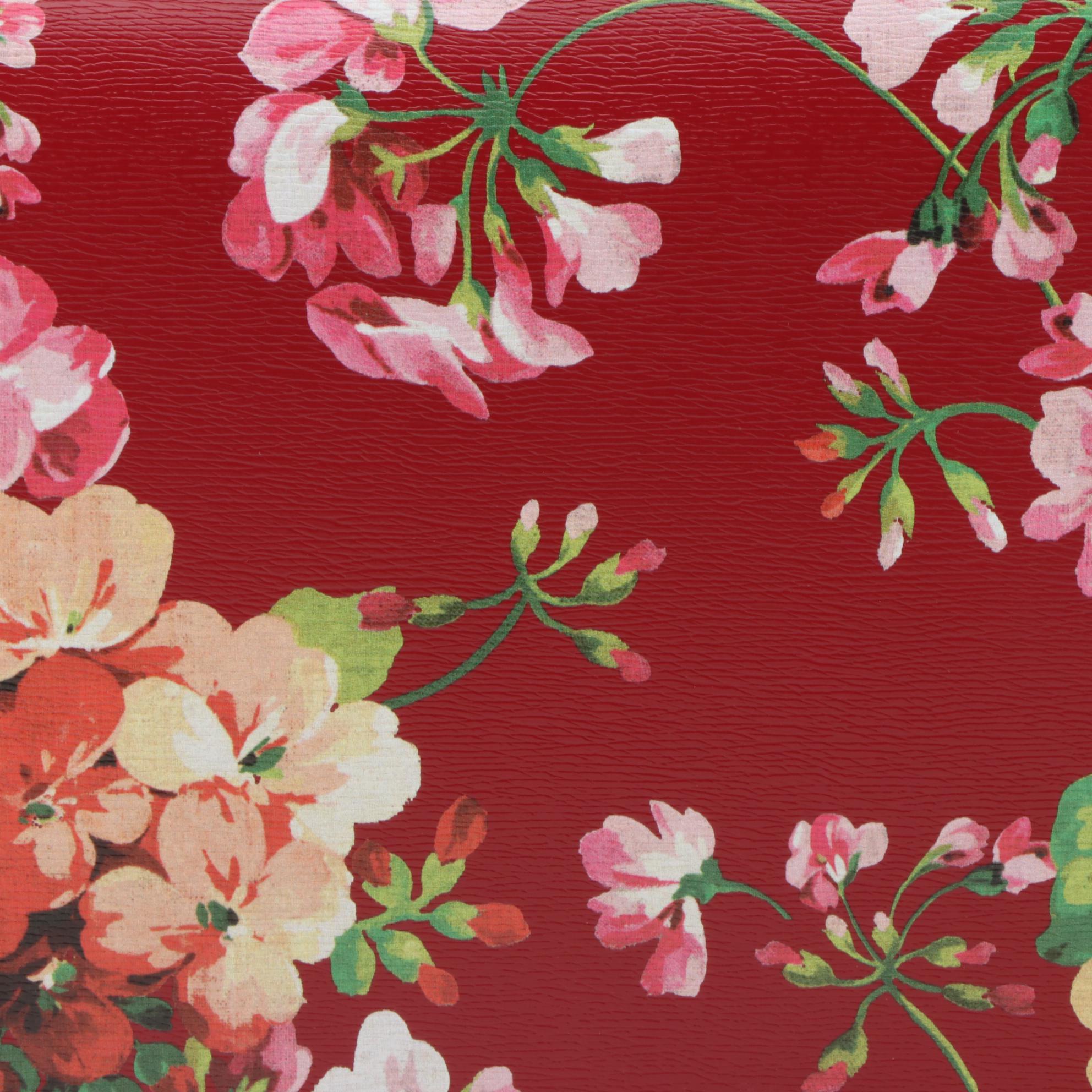 Gucci Red Blooms Print Leather Dionysus Medium Shoulder Bag