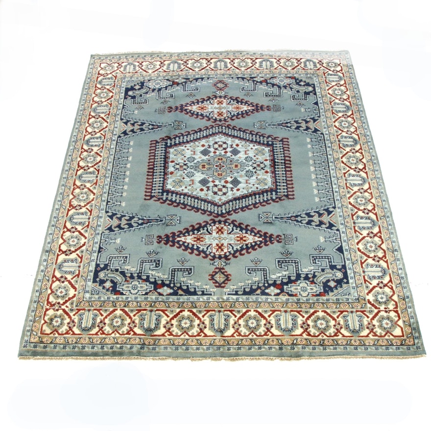 8'0 x 10'0 Hand-Knotted Indo-Caucasian Kazak Room Size Rug