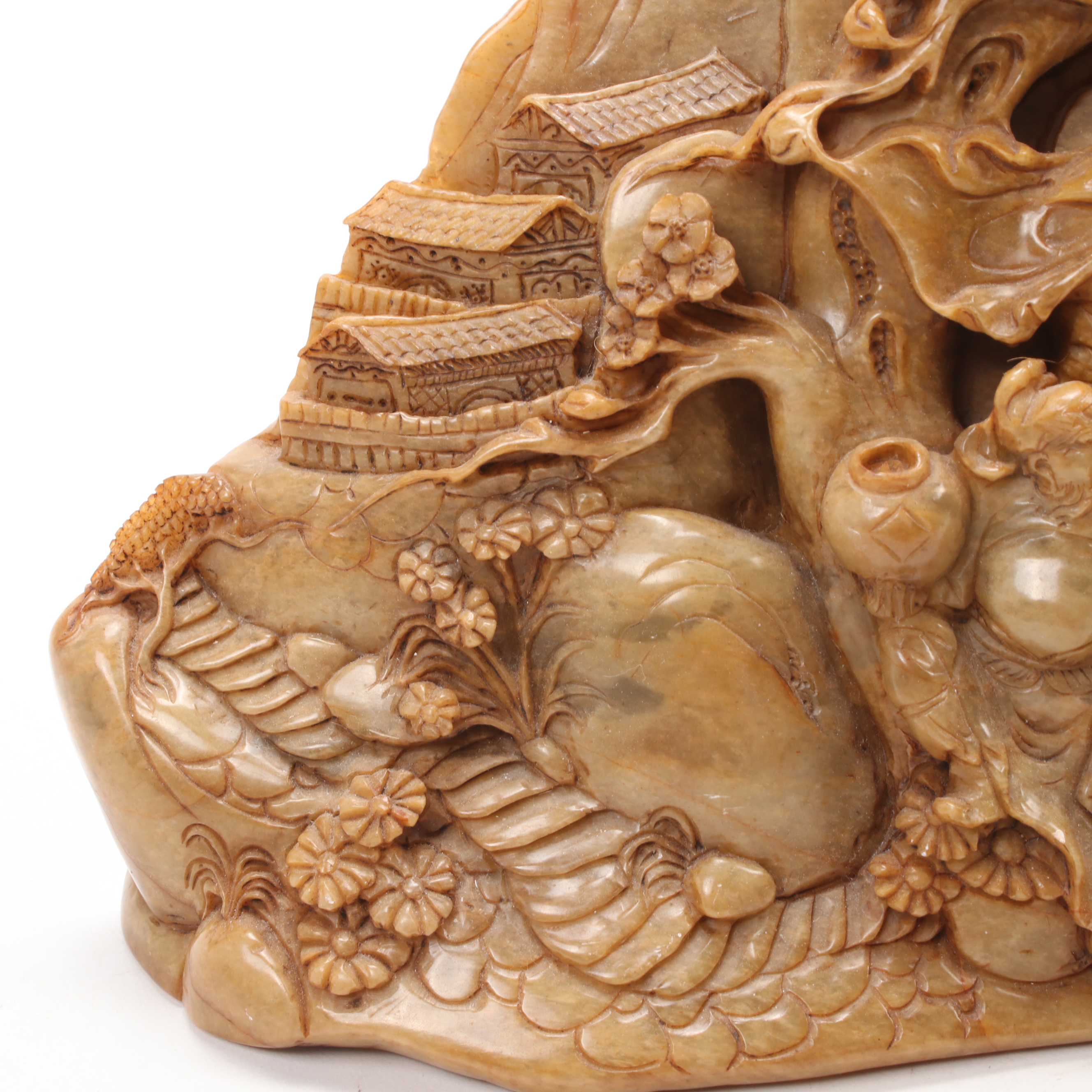 Chinese Carved Soapstone Landscape