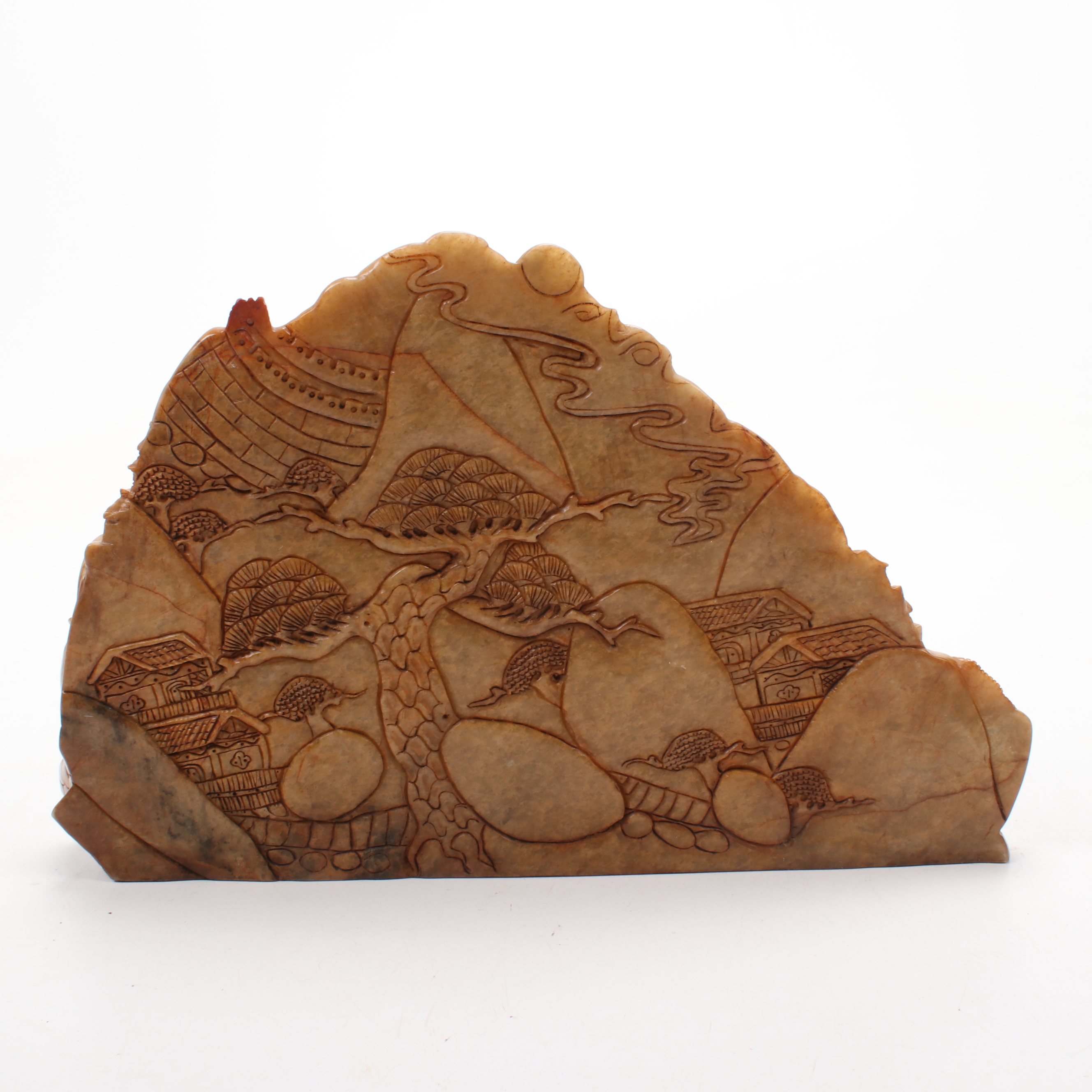 Chinese Carved Soapstone Landscape