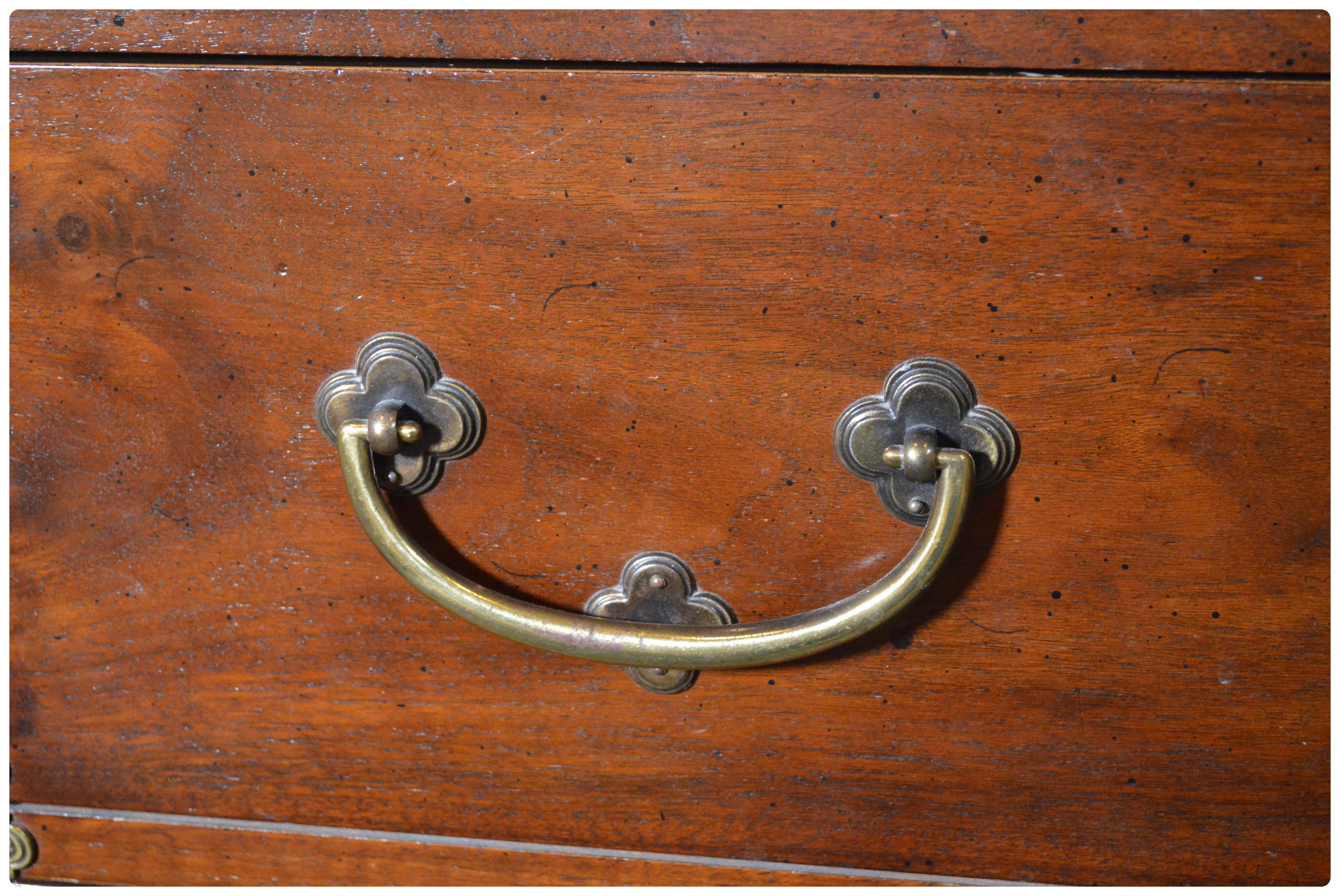 Henredon "Pan Asian" Tansu Campaign Style Mahogany Chest of Drawers
