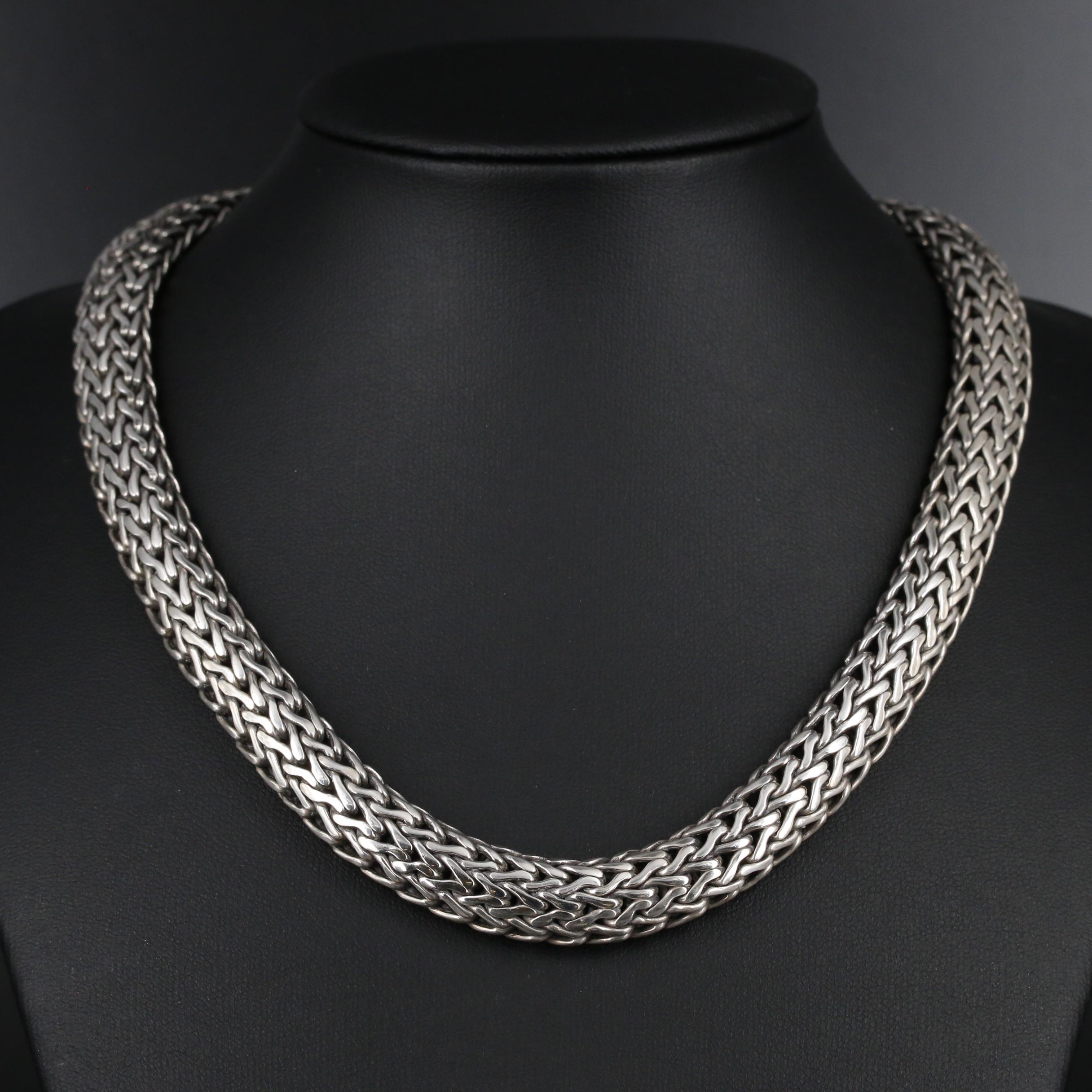 John Hardy "Classic" Sterling Silver Necklace with 18K Accent