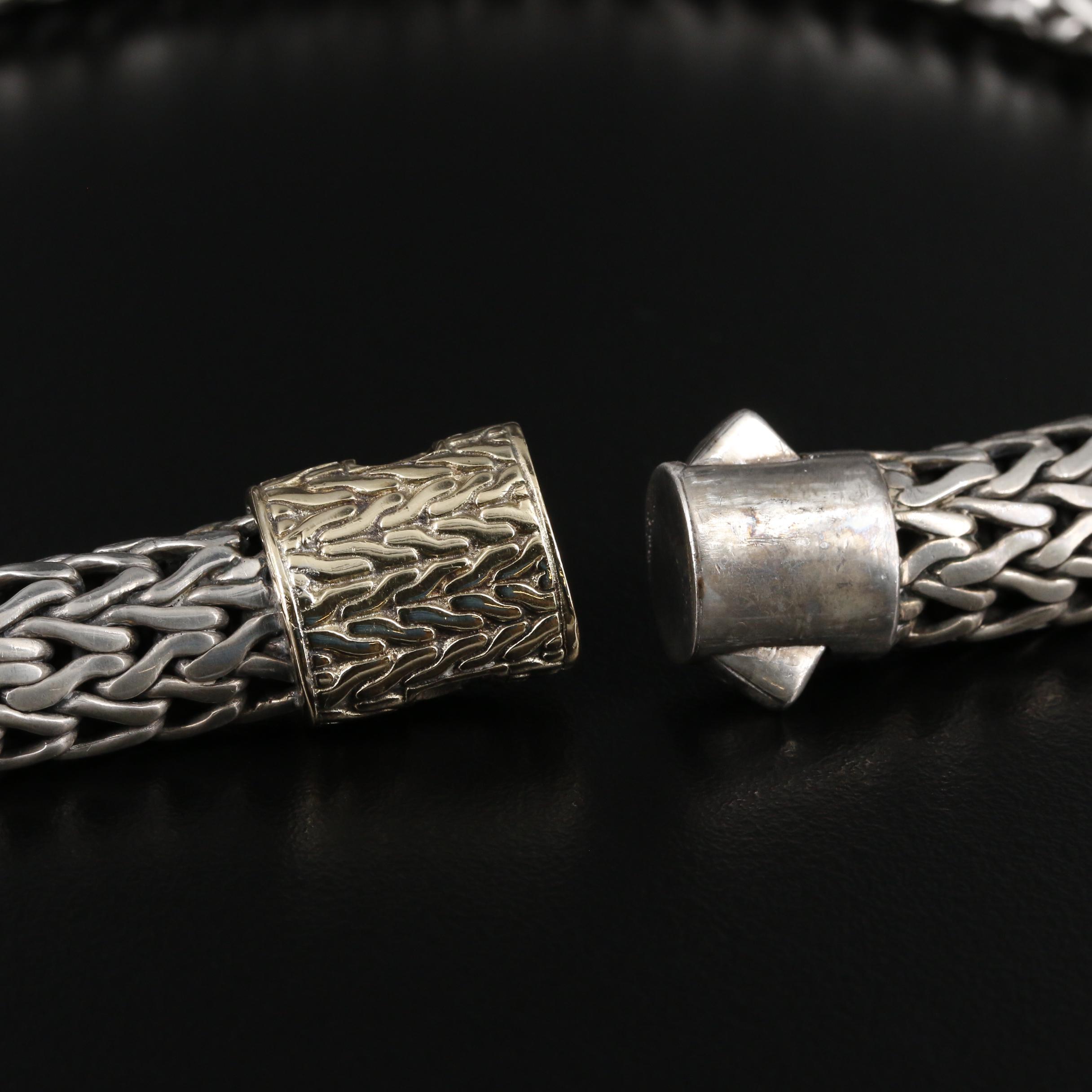 John Hardy "Classic" Sterling Silver Necklace with 18K Accent