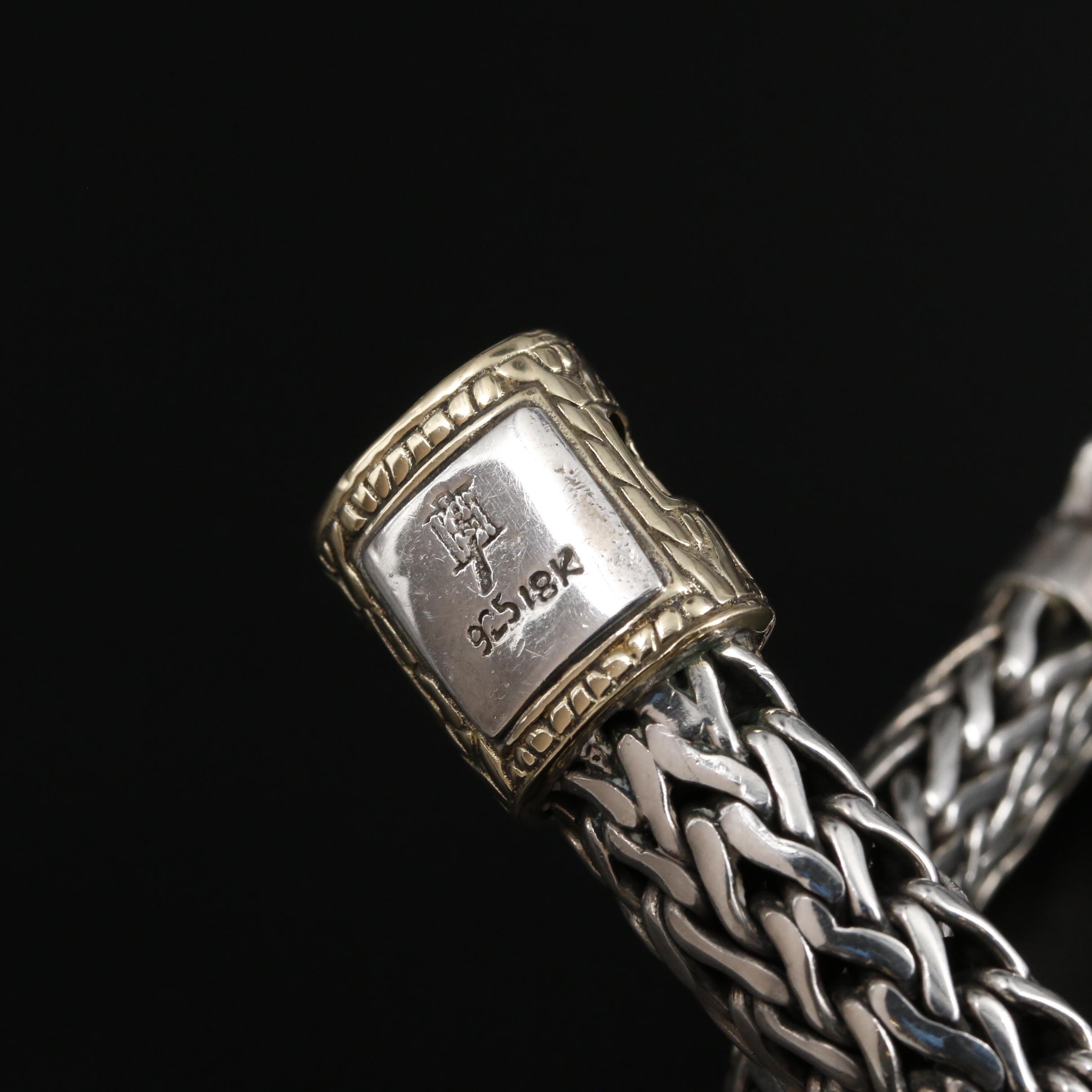 John Hardy "Classic" Sterling Silver Necklace with 18K Accent