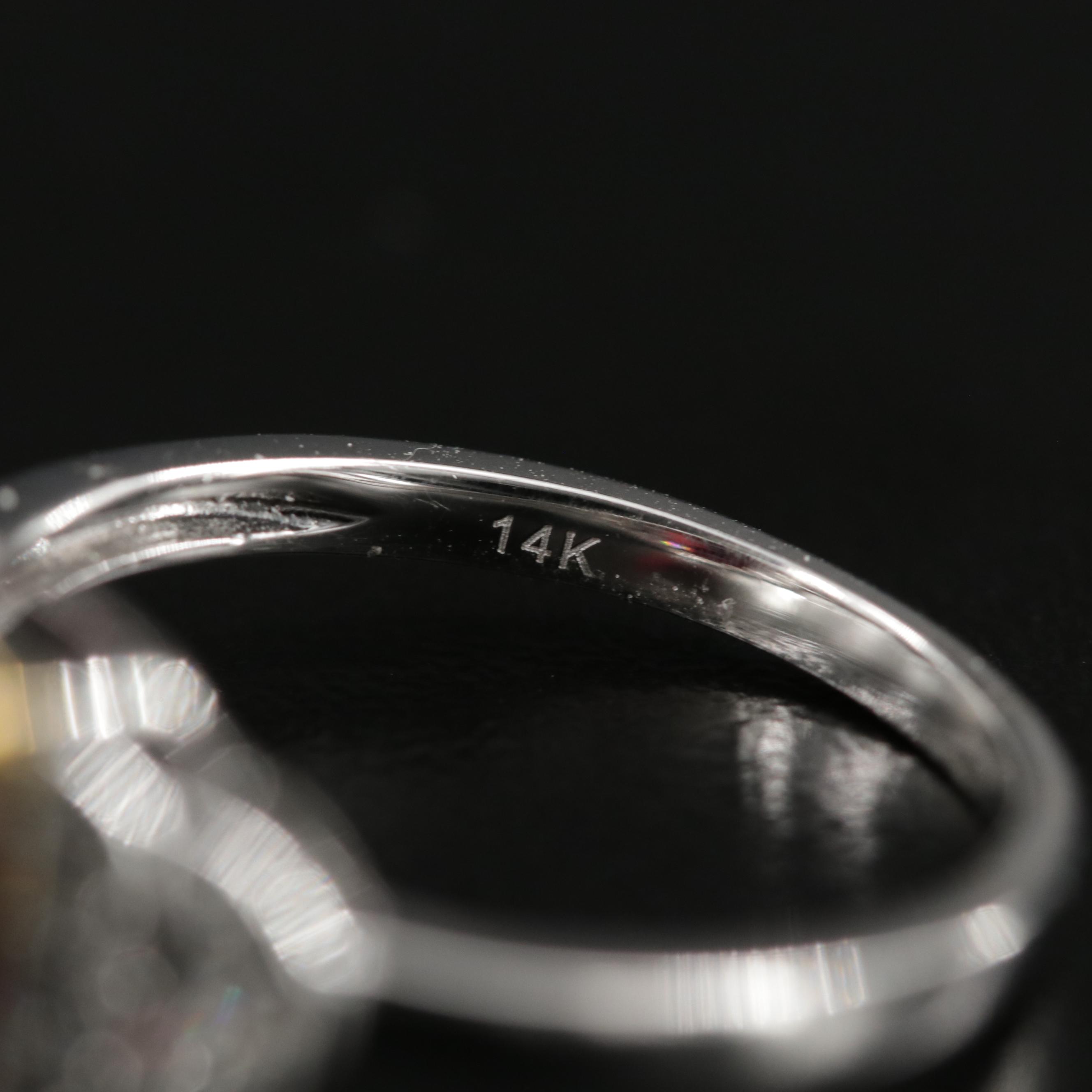 14K Gold Garnet and Diamond Ring