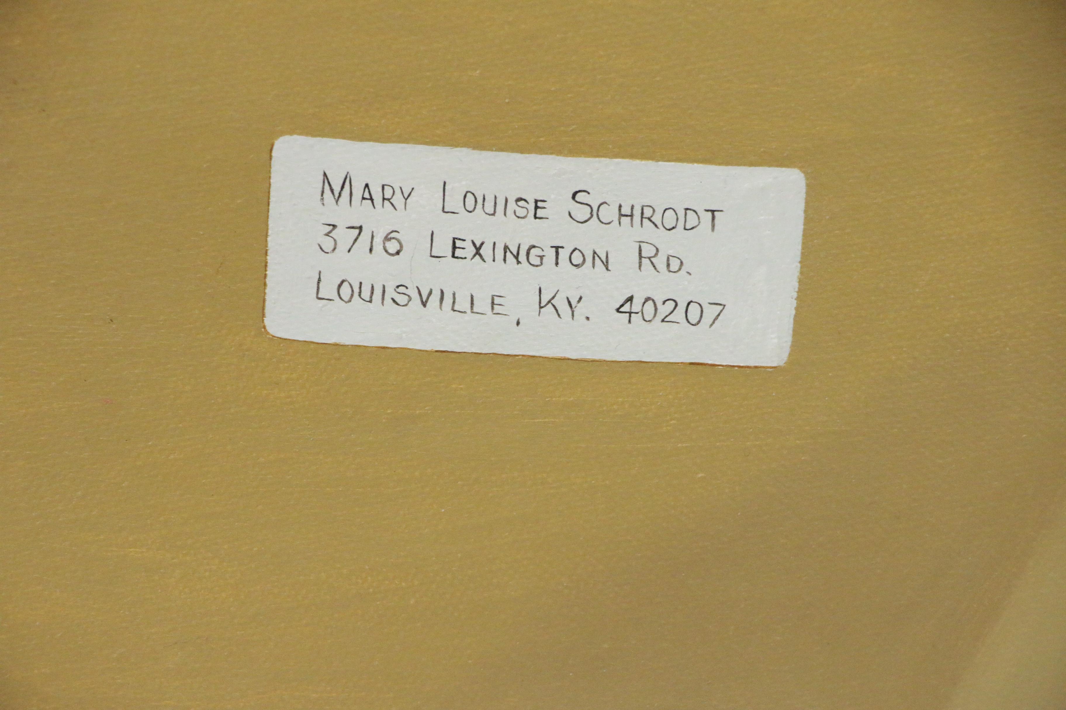 Mary Louise Schrodt Trompe-l'œil Oil Painting of a Corkboard, circa 1980