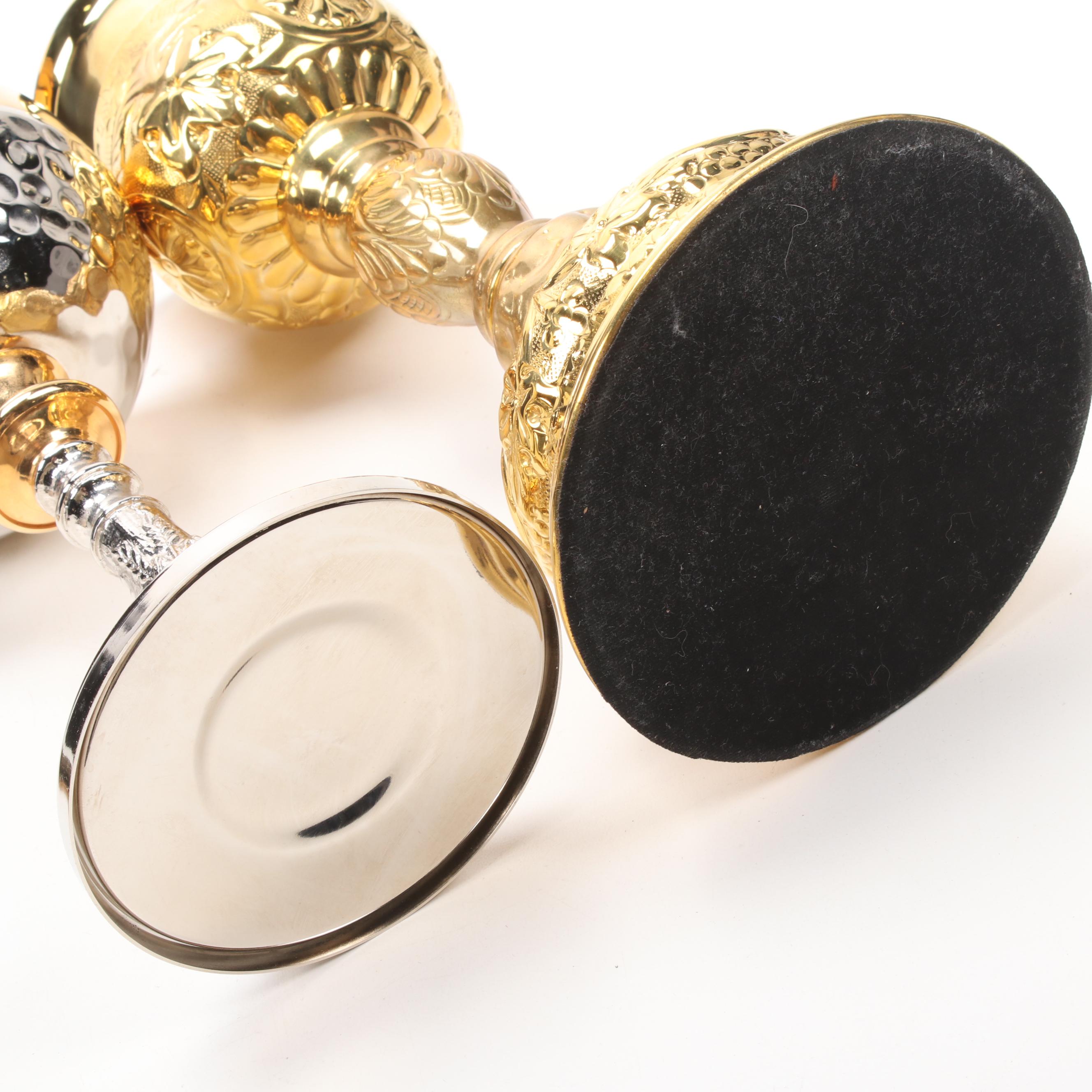 Catholic Communion Cup and Ciborium with Patens