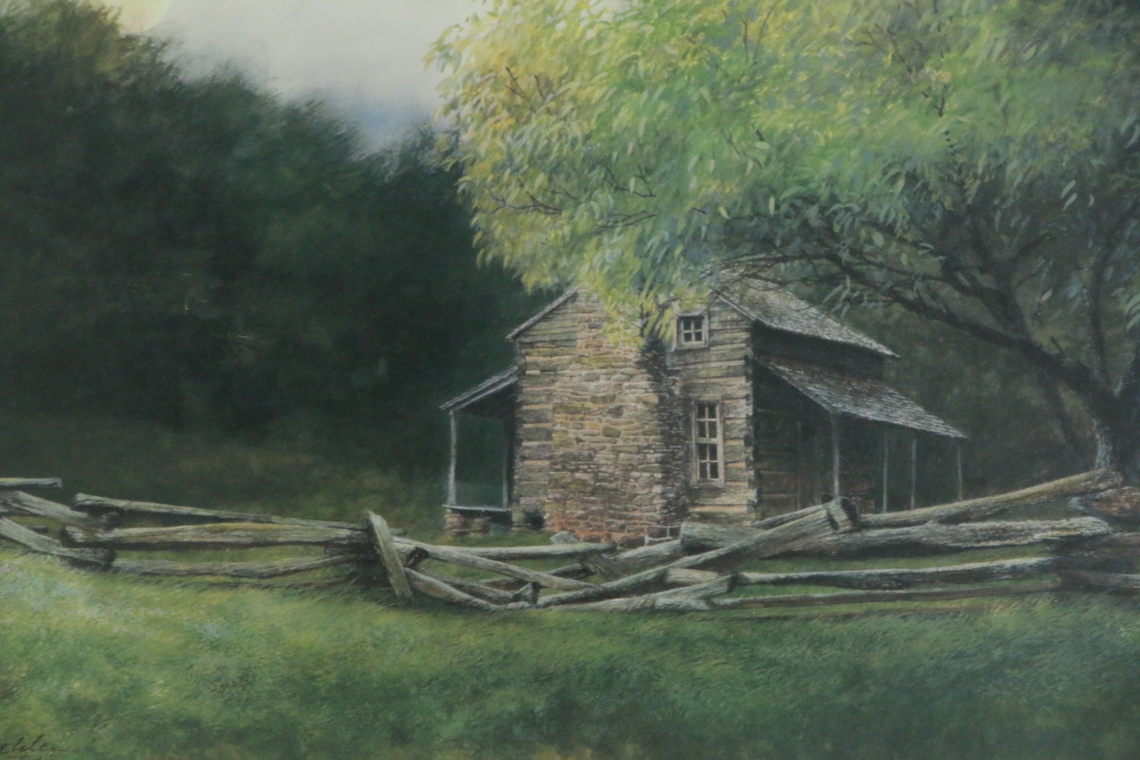 Mitchell Tolle Offset Lithograph "Cades Cove"
