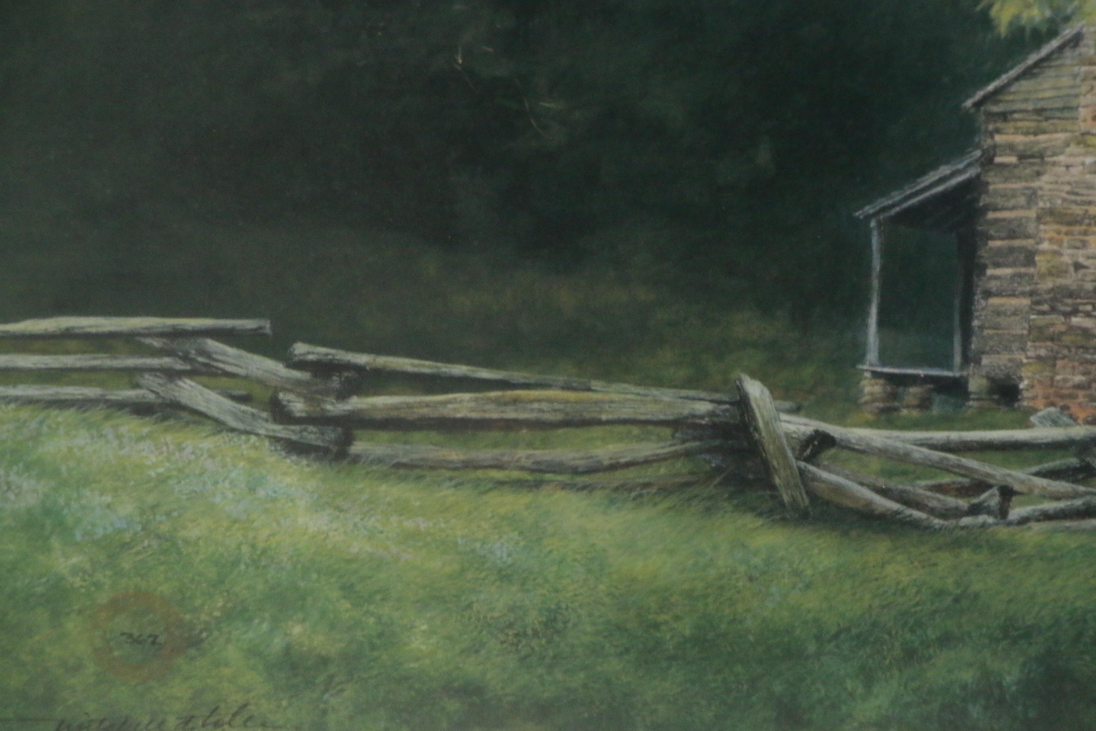 Mitchell Tolle Offset Lithograph "Cades Cove"