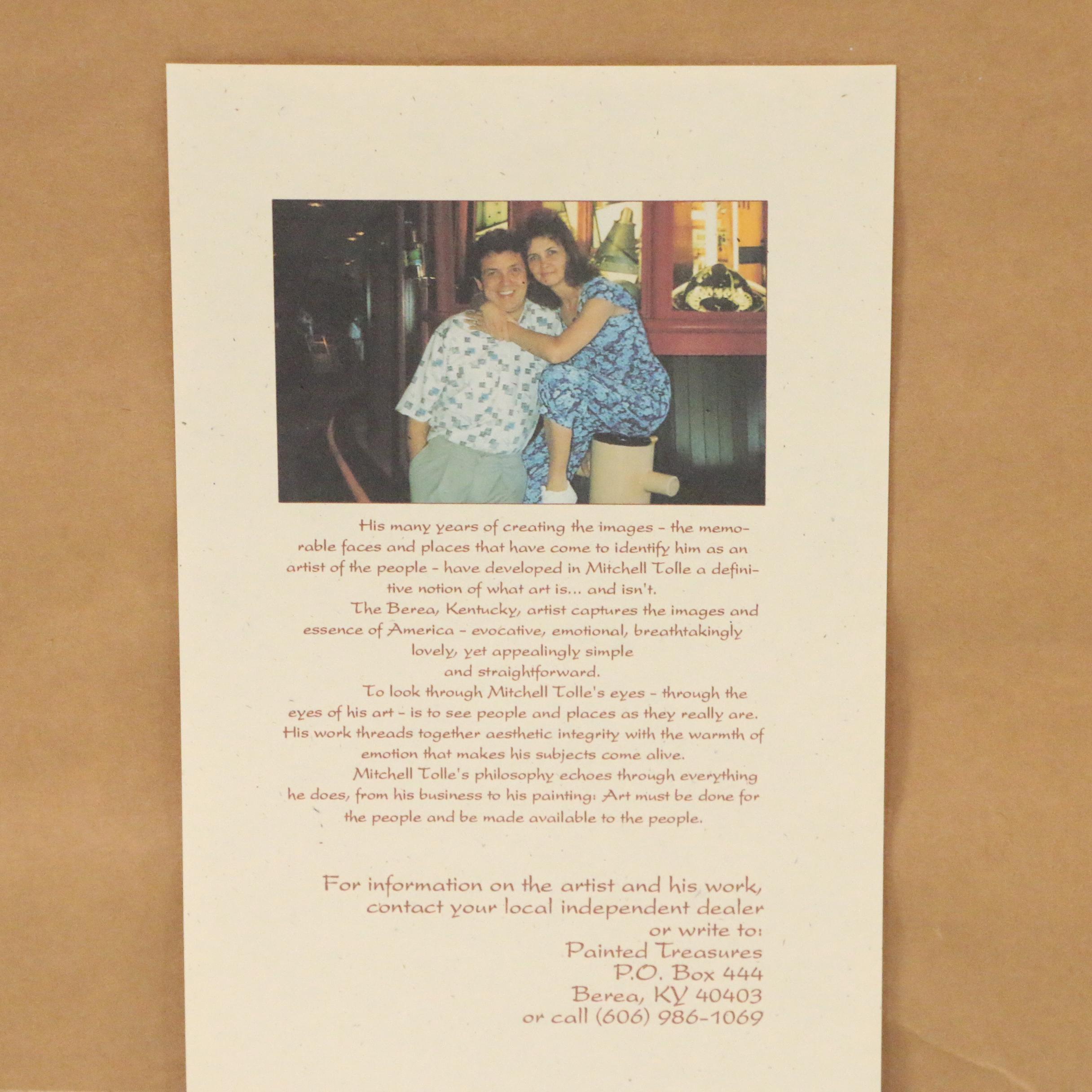 Mitchell Tolle Offset Lithograph "Cades Cove"