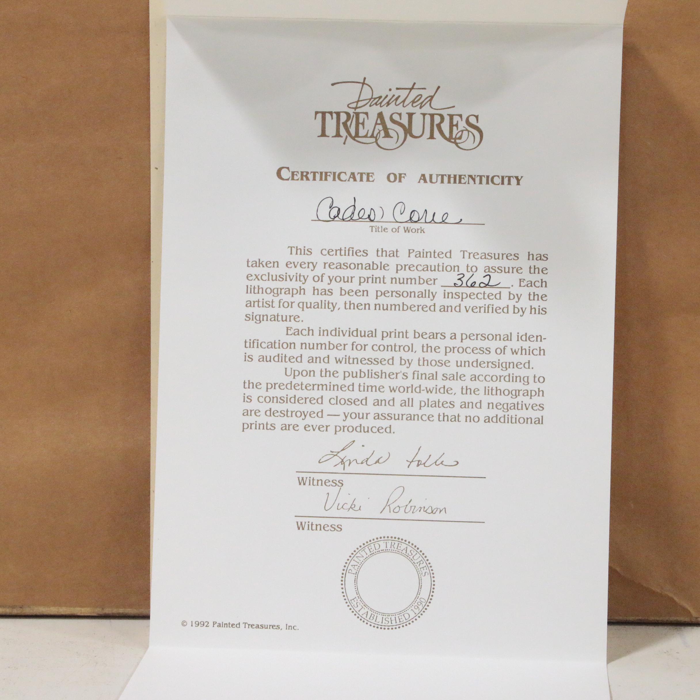 Mitchell Tolle Offset Lithograph "Cades Cove"