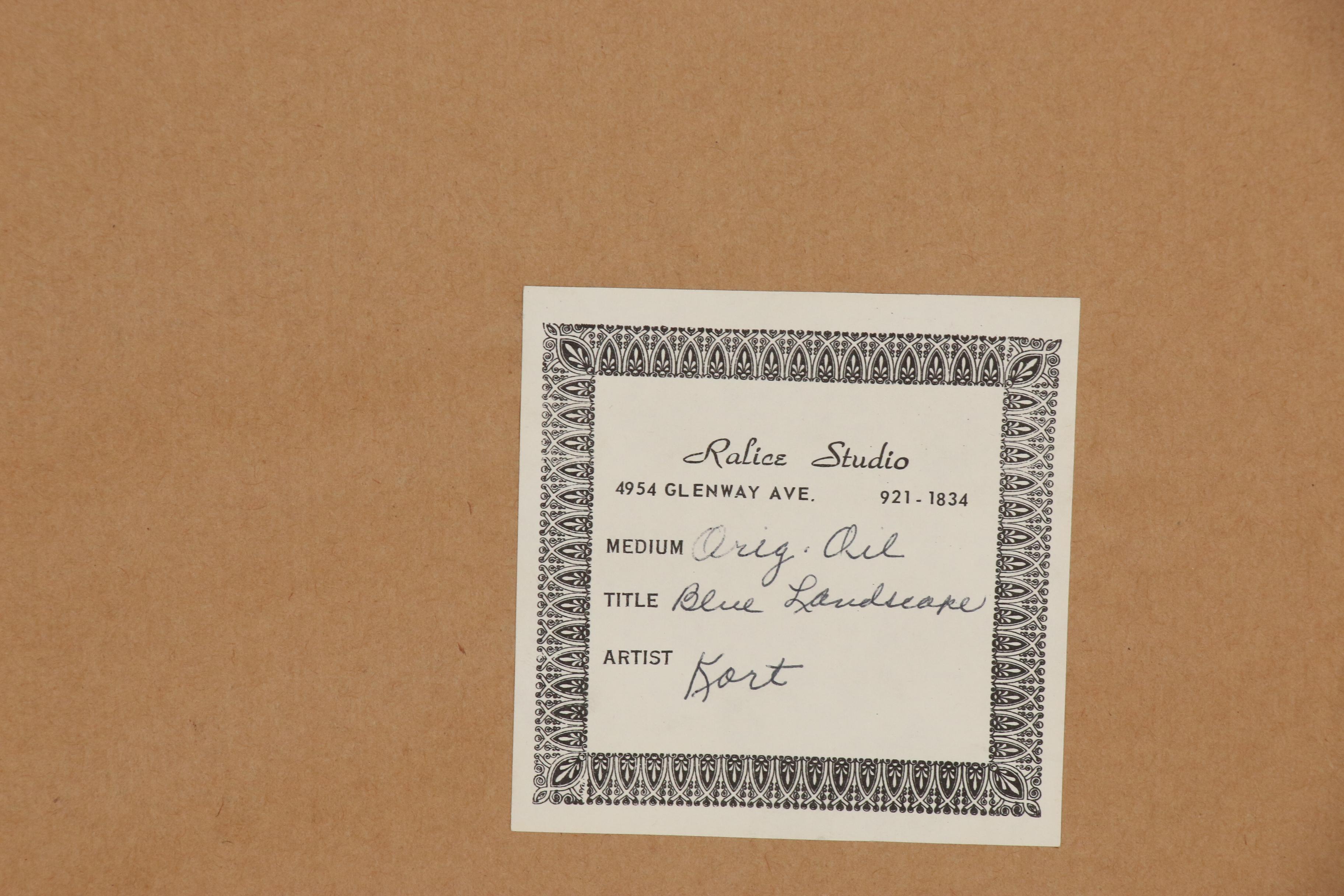 Kort Oil Painting "Blue Landscape"