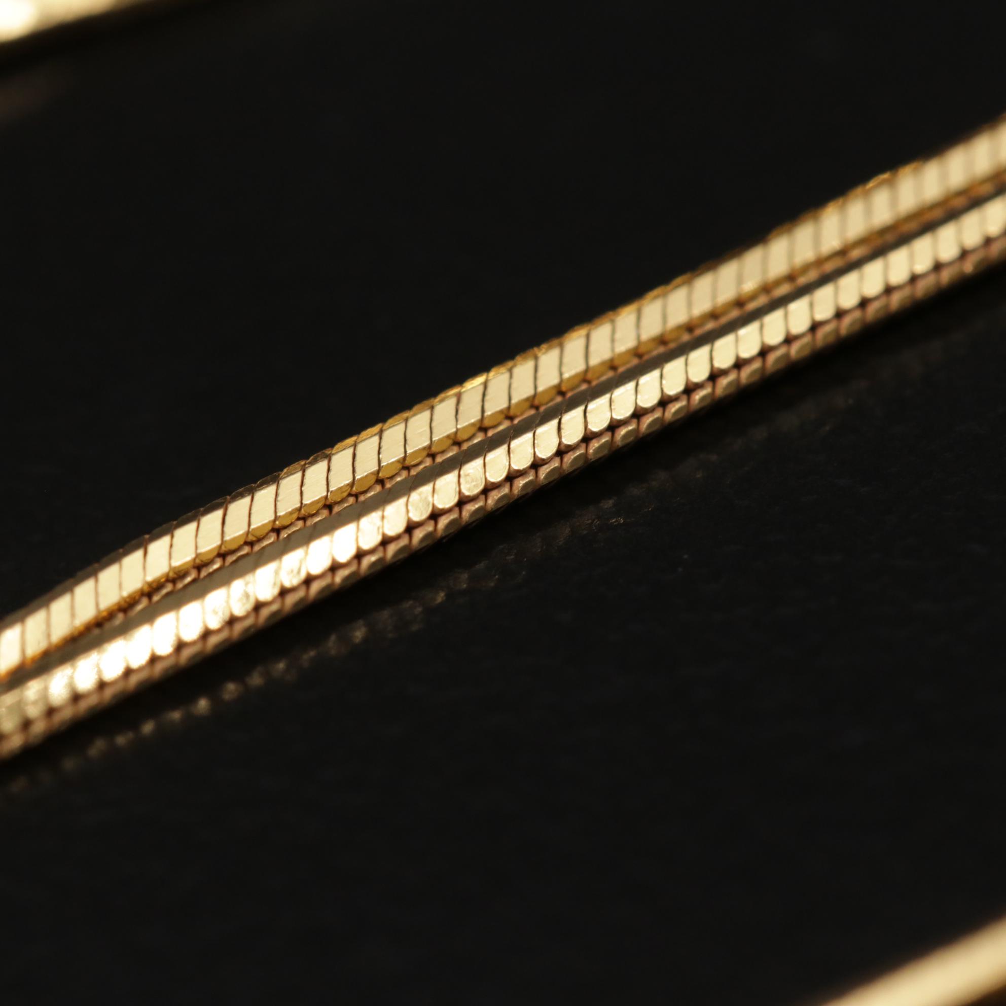 14K Gold Snake Chain Necklace