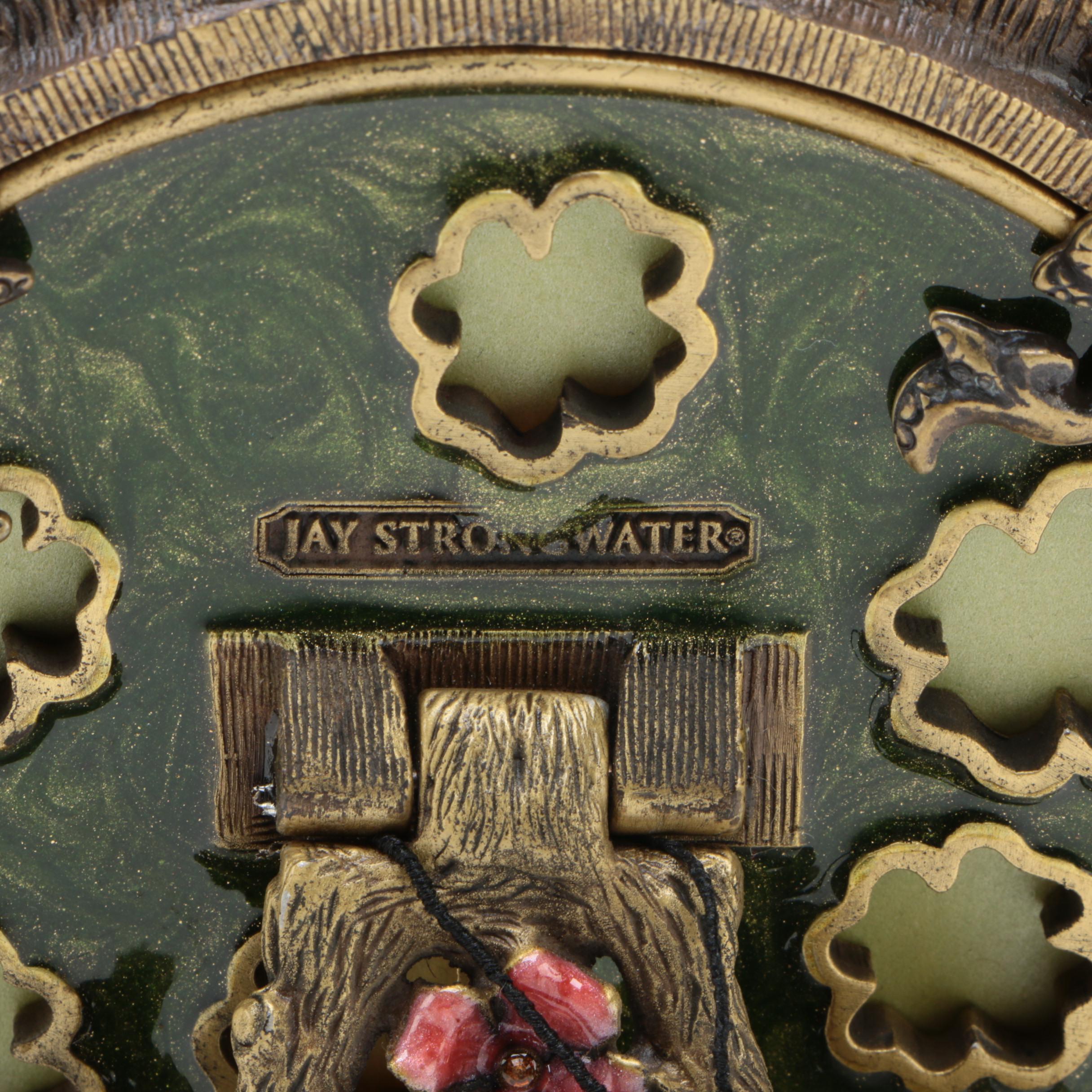 Jay Strongwater Round Tabletop Picture Frame with Original Box EBTH