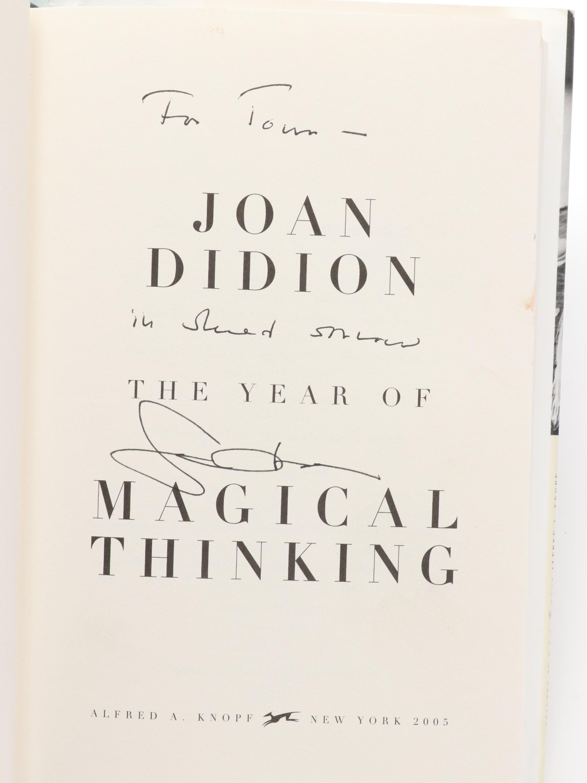 Signed First Edition "The Year of Magical Thinking" by Joan Didion
