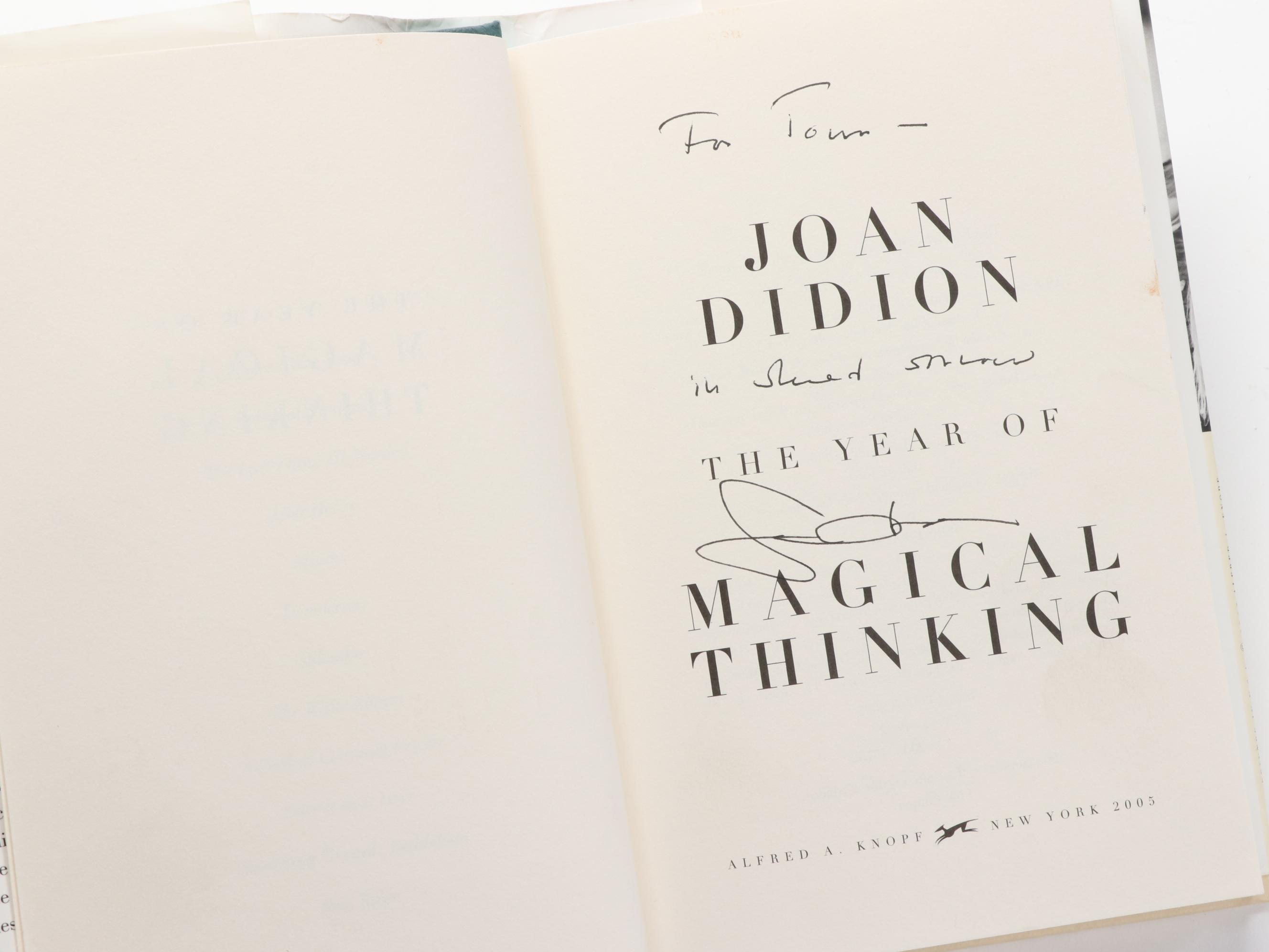 Signed First Edition "The Year of Magical Thinking" by Joan Didion