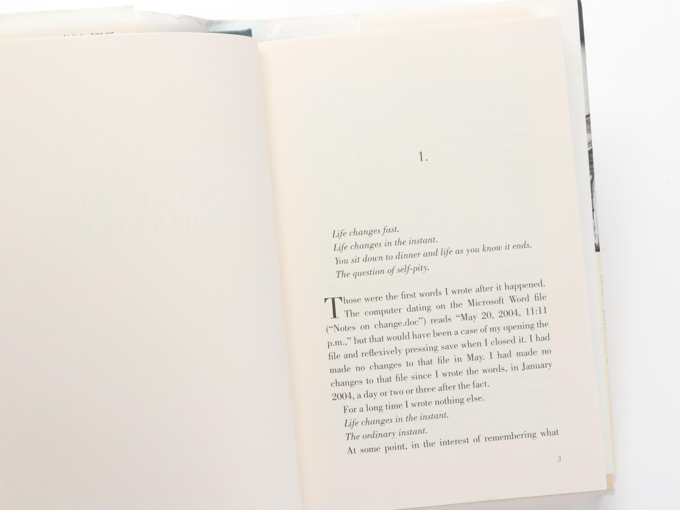 Signed First Edition "The Year of Magical Thinking" by Joan Didion