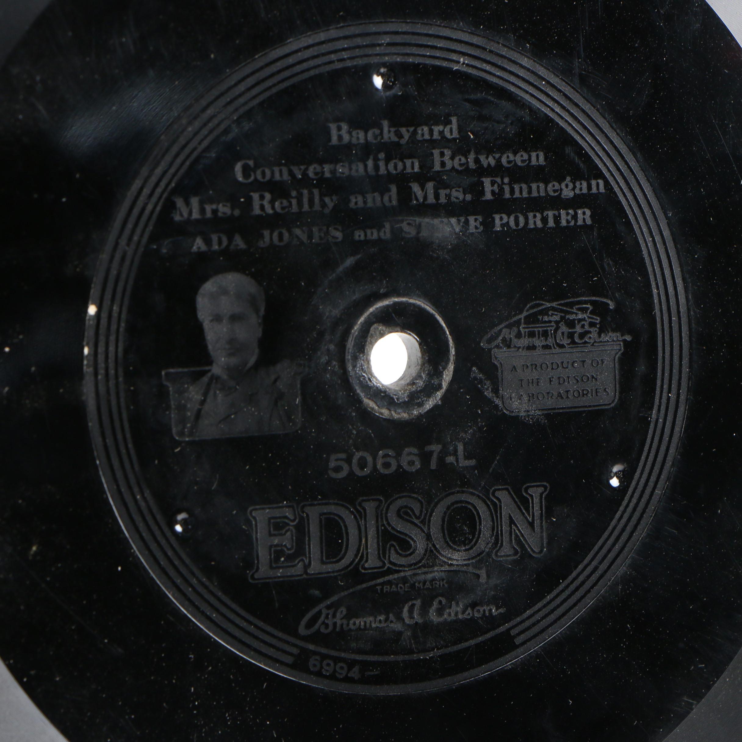 Edison Records Fox Trot and Big Band Dance Vinyl Records, Early 20th Century
