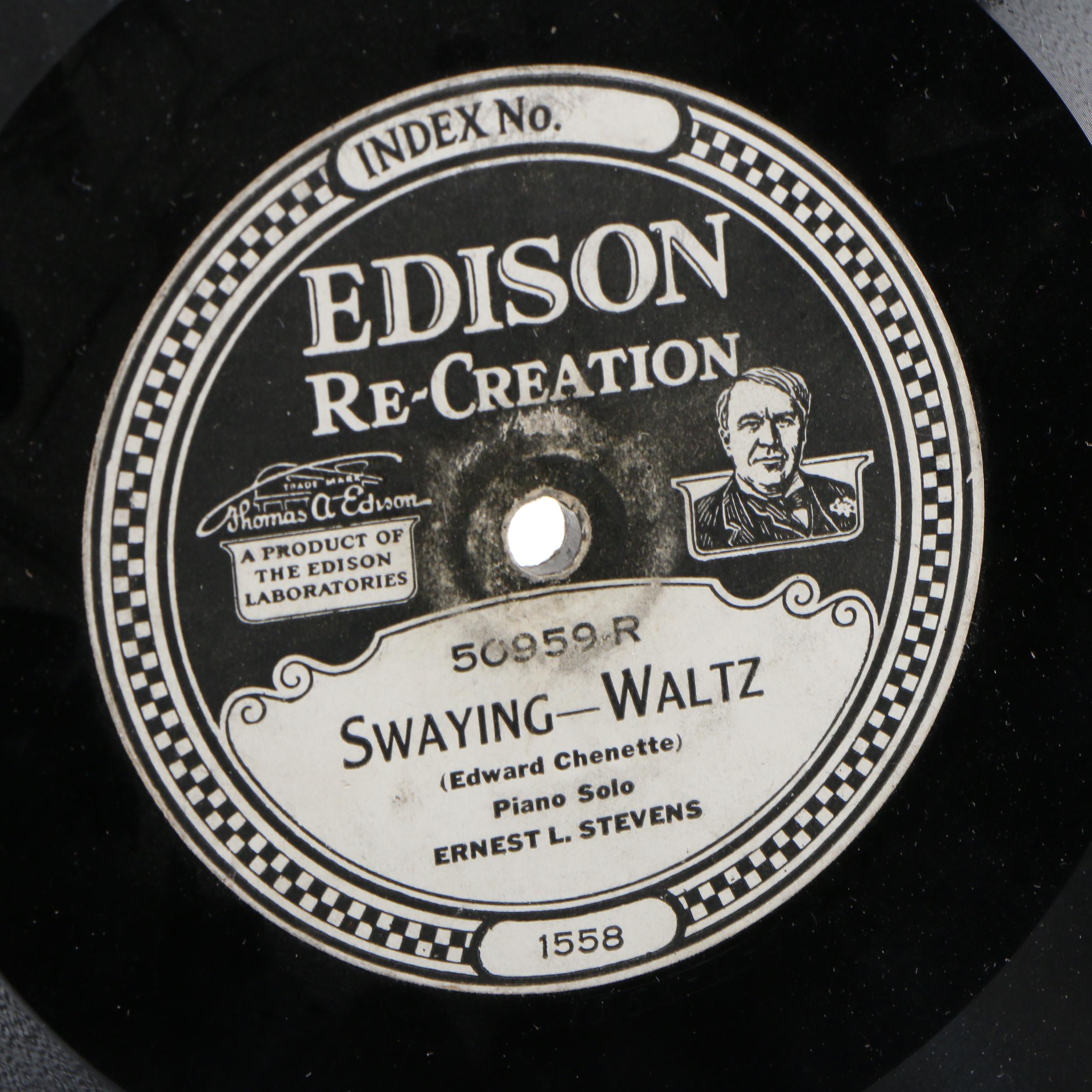 Edison Records Fox Trot and Big Band Dance Vinyl Records, Early 20th Century