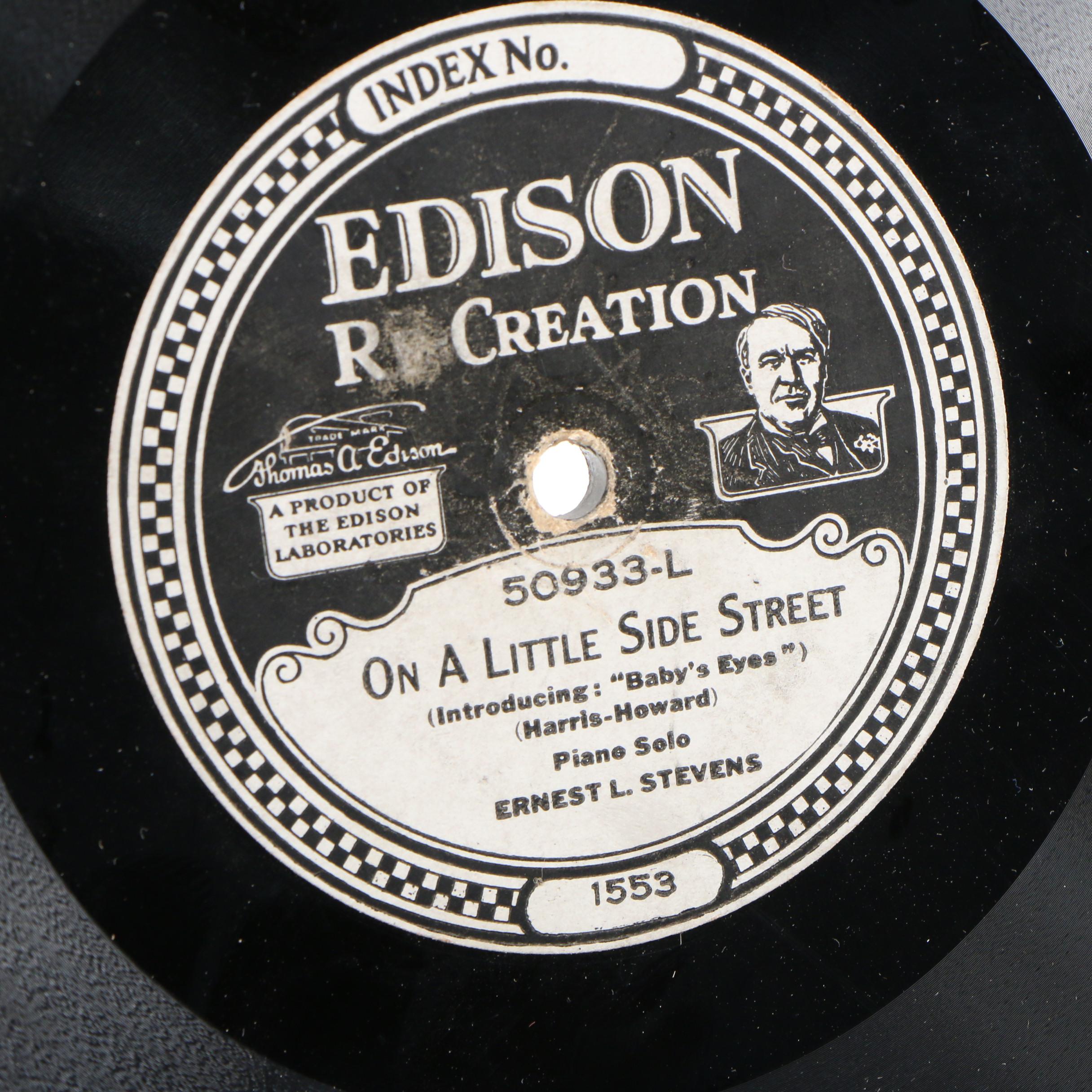 Edison Records Fox Trot and Big Band Dance Vinyl Records, Early 20th Century