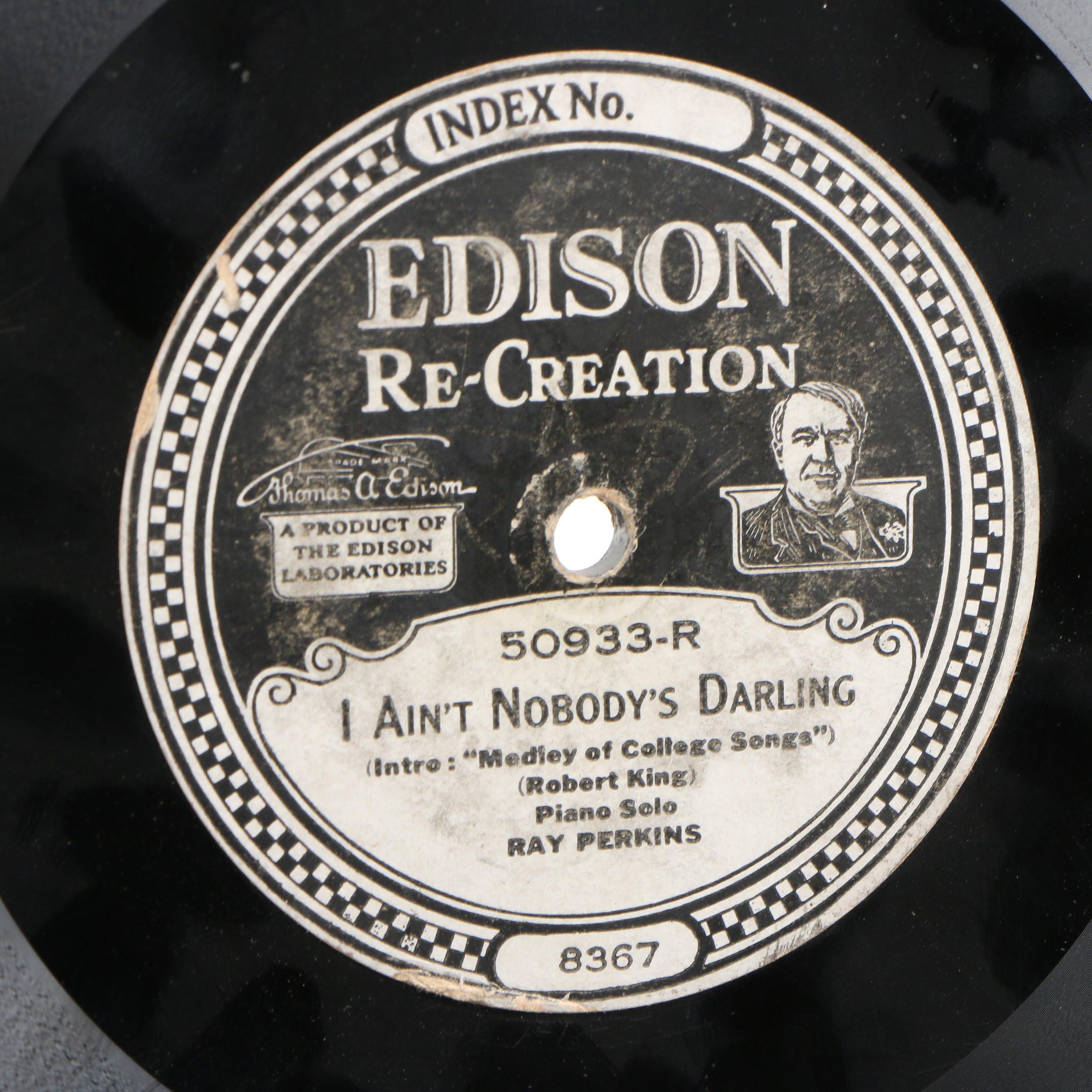 Edison Records Fox Trot and Big Band Dance Vinyl Records, Early 20th Century