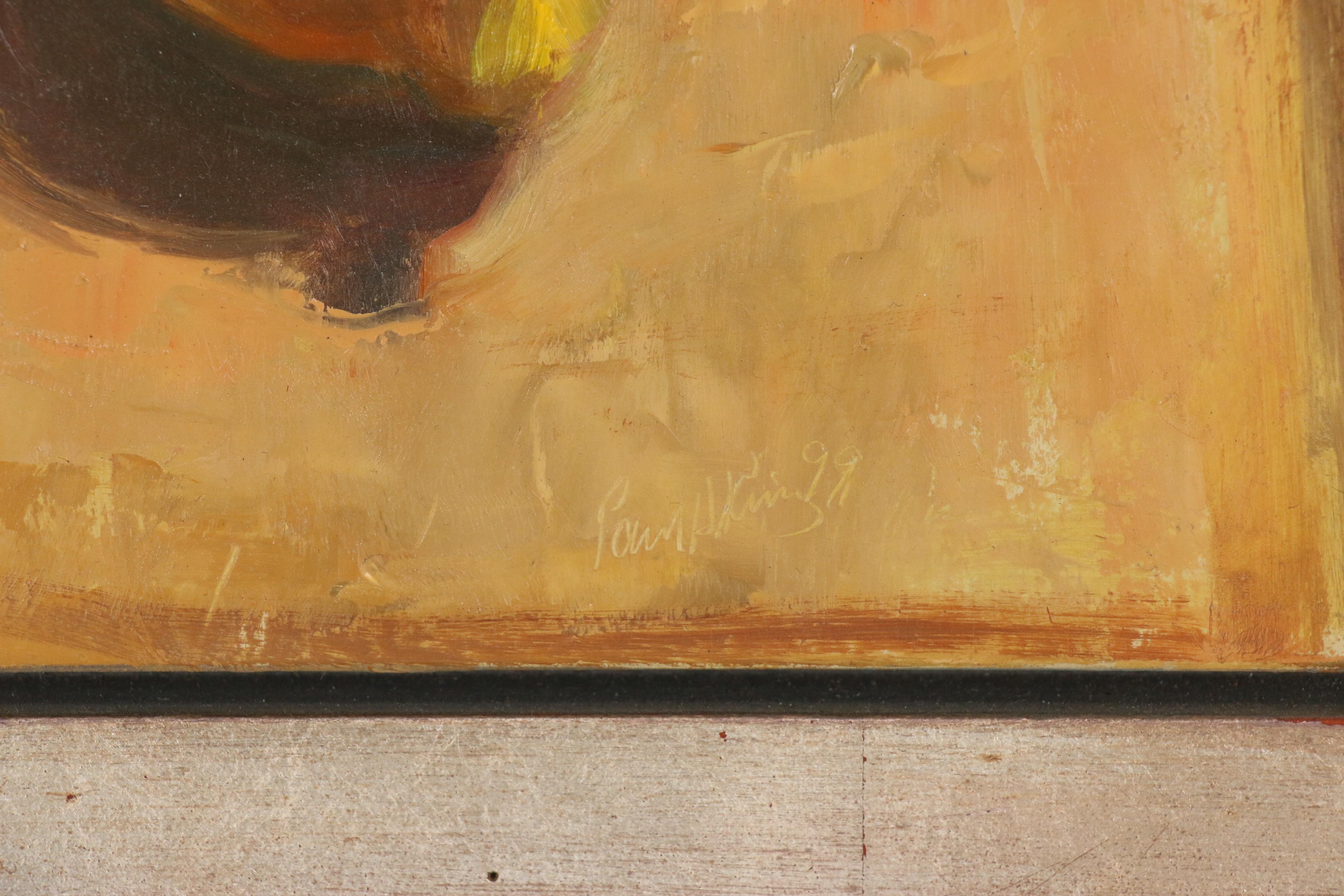 Paul H. King Still Life Oil Painting "Night Lemon", 1999