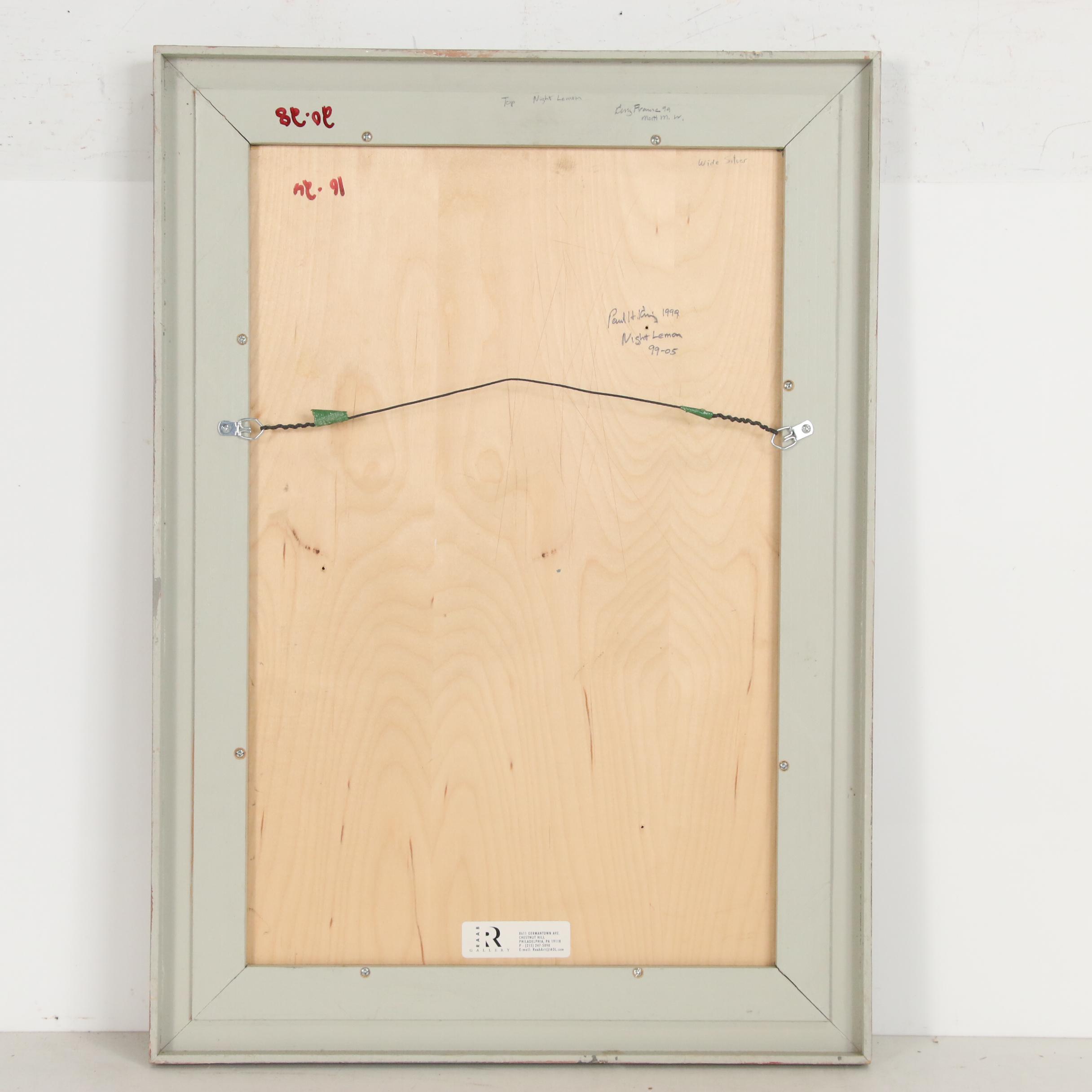 Paul H. King Still Life Oil Painting "Night Lemon", 1999