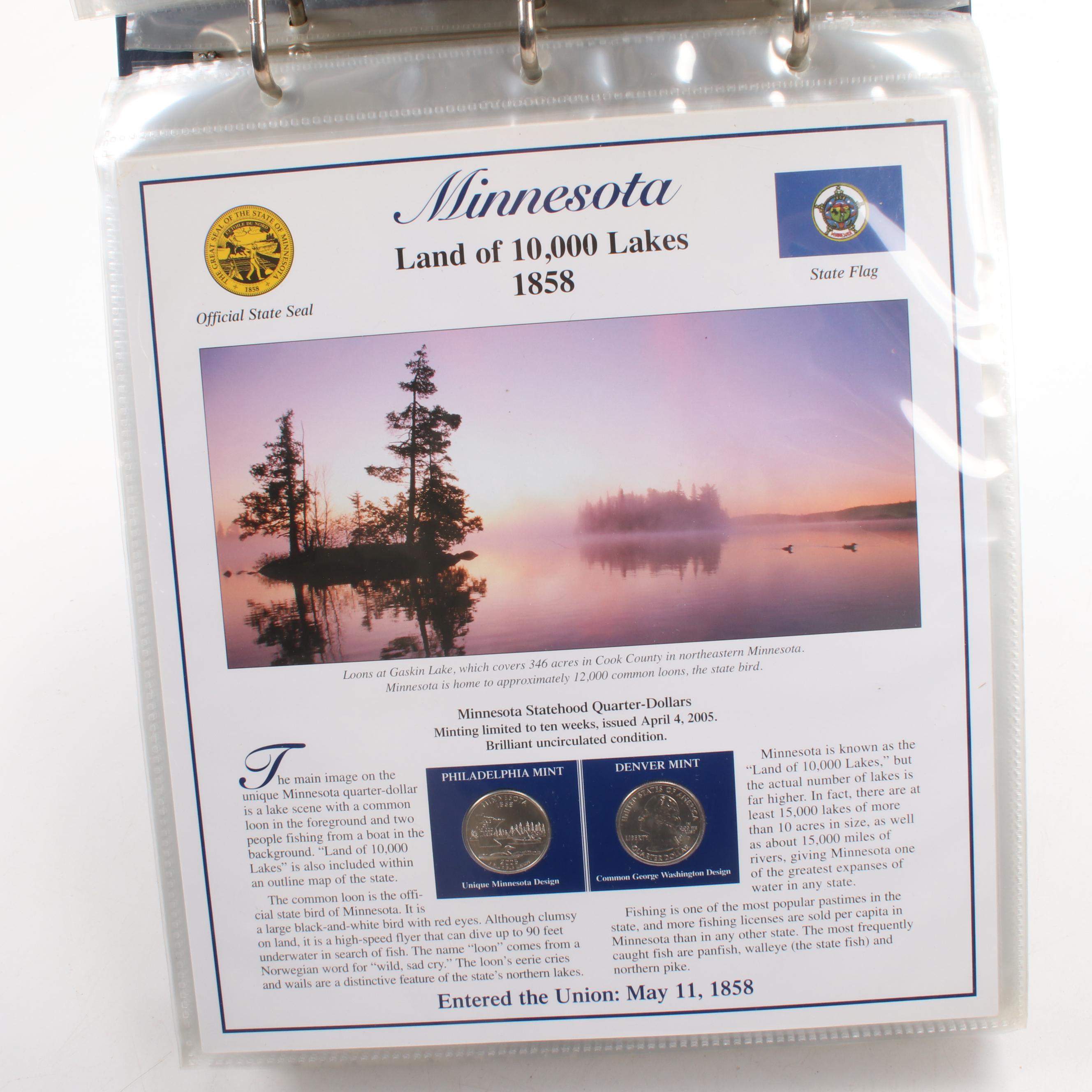 Postal Commemorative Society State Quarter and Stamp Collection