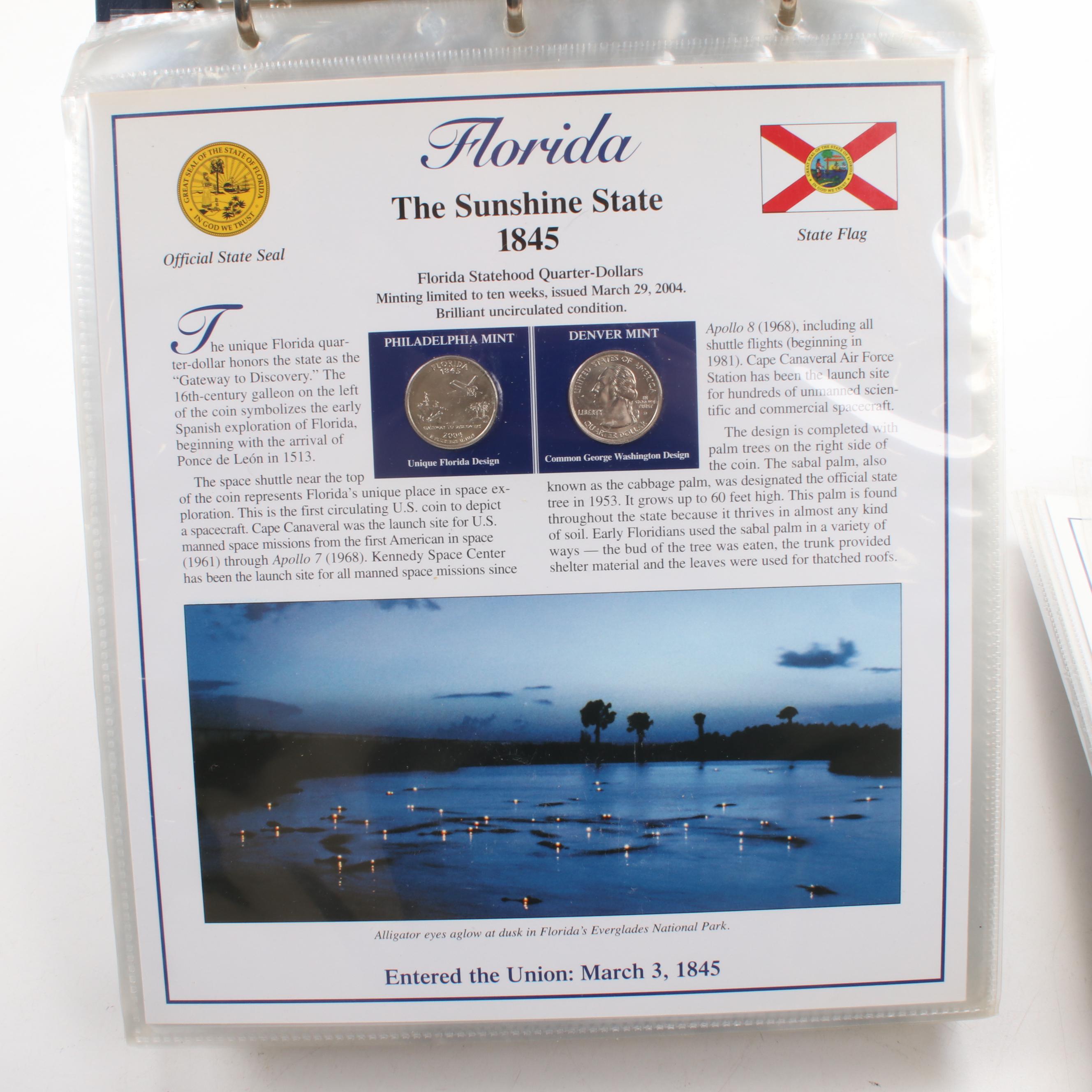 Postal Commemorative Society State Quarter and Stamp Collection