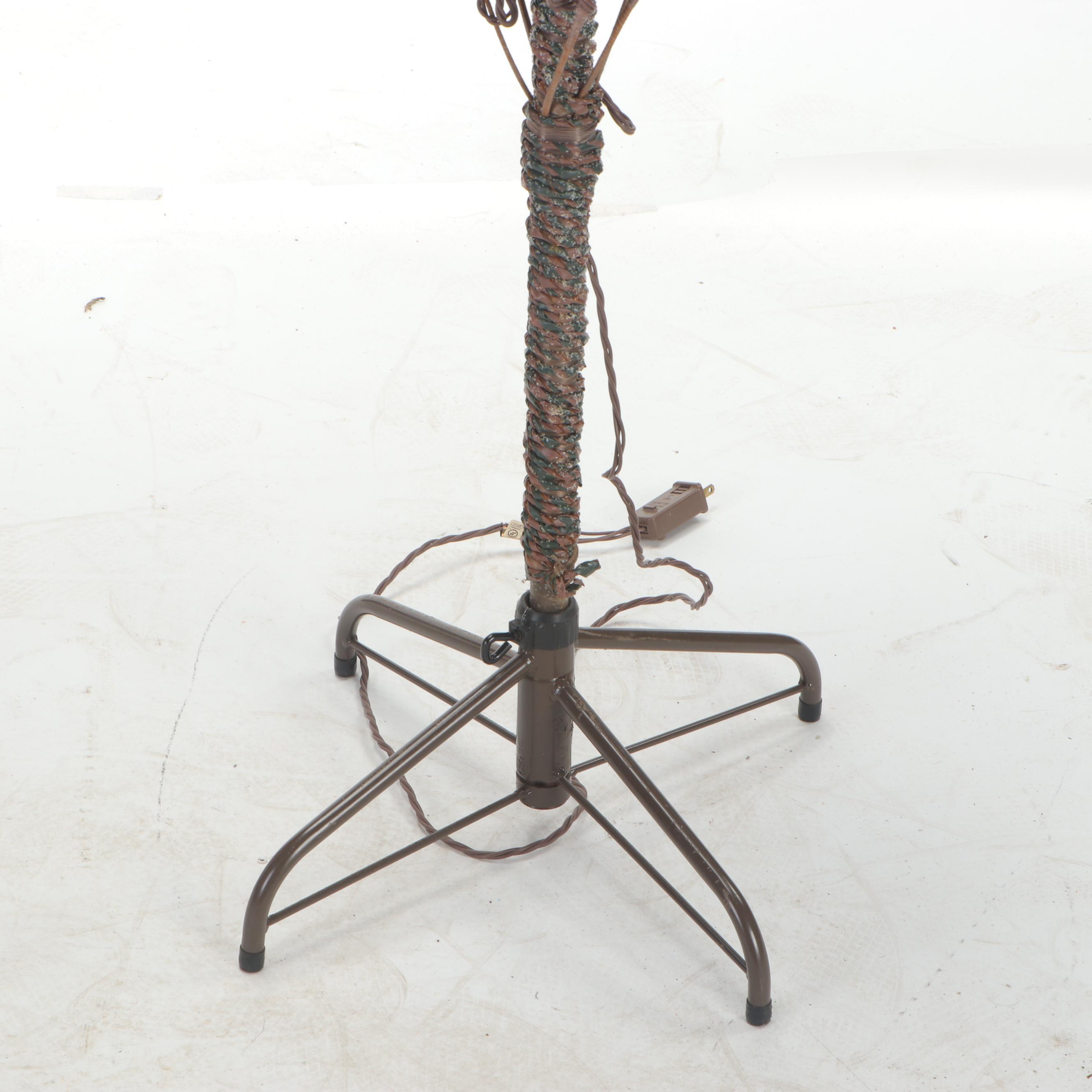 Pair Outdoor Illuminated  Decorative Trees with Multiple Colored Lights