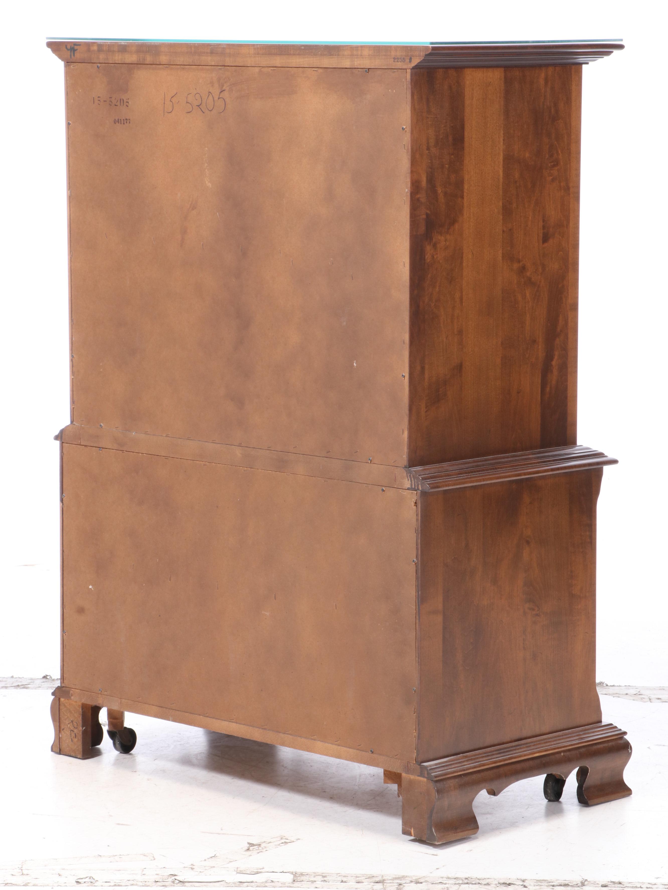 Ethan Allen "Classic Manor" Maple Chest on Chest, Mid to Late 20th Century