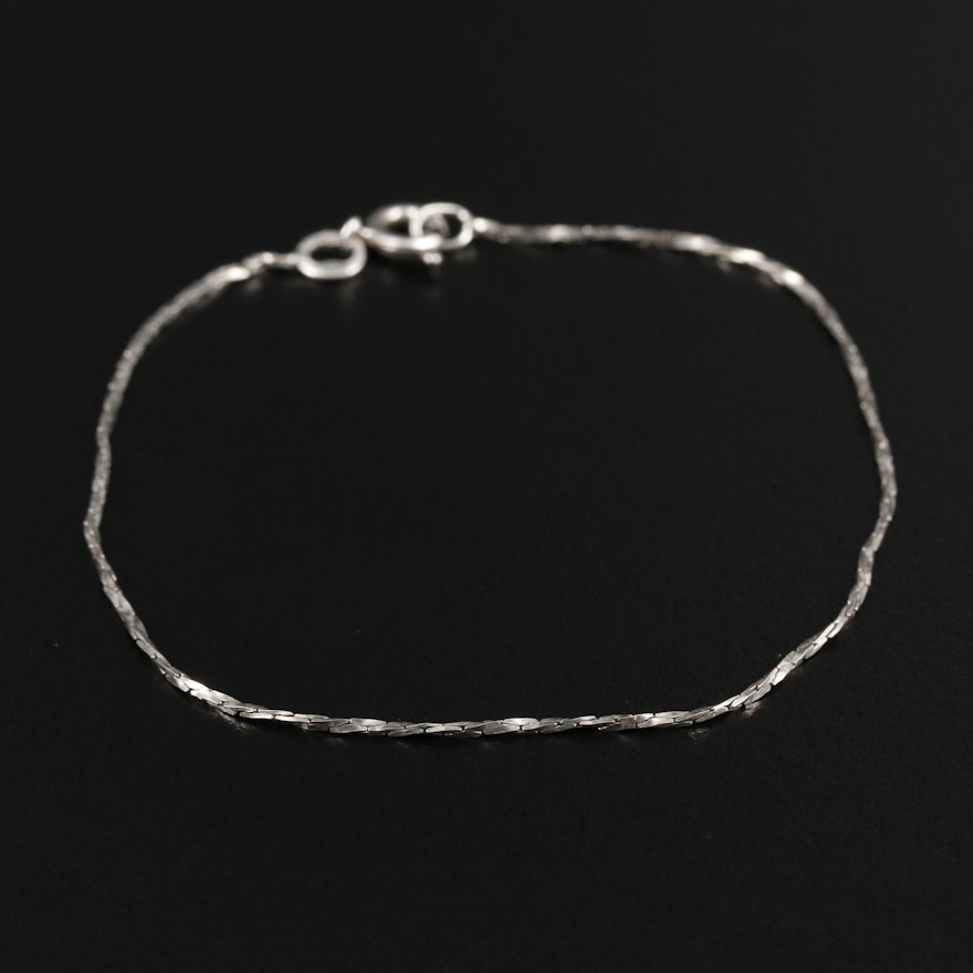 Sterling Silver Twisted Chain Bracelet