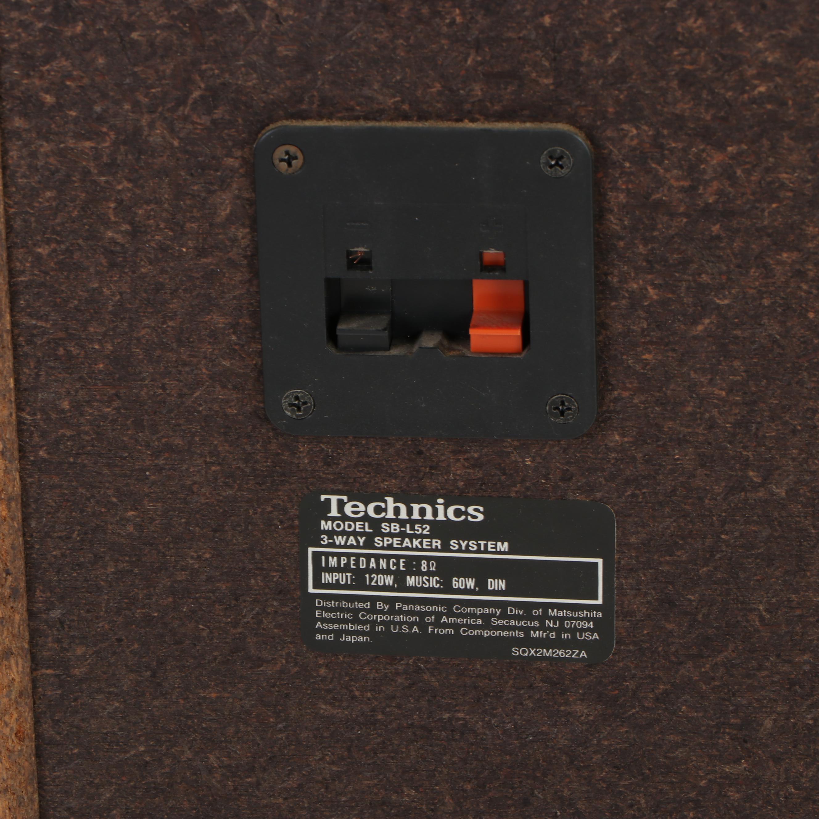 Technics SB-L52 Three-Way Linear Phase Speaker System, 1984–1985