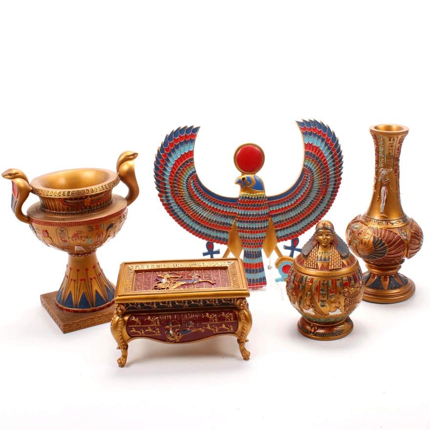 Design Toscano Egyptian Style Trinket Boxes and Table Decor