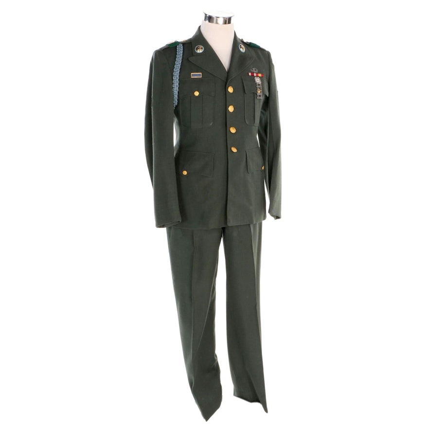 United Stated Army Dress Uniform with Silk Sash, Hats and Belt