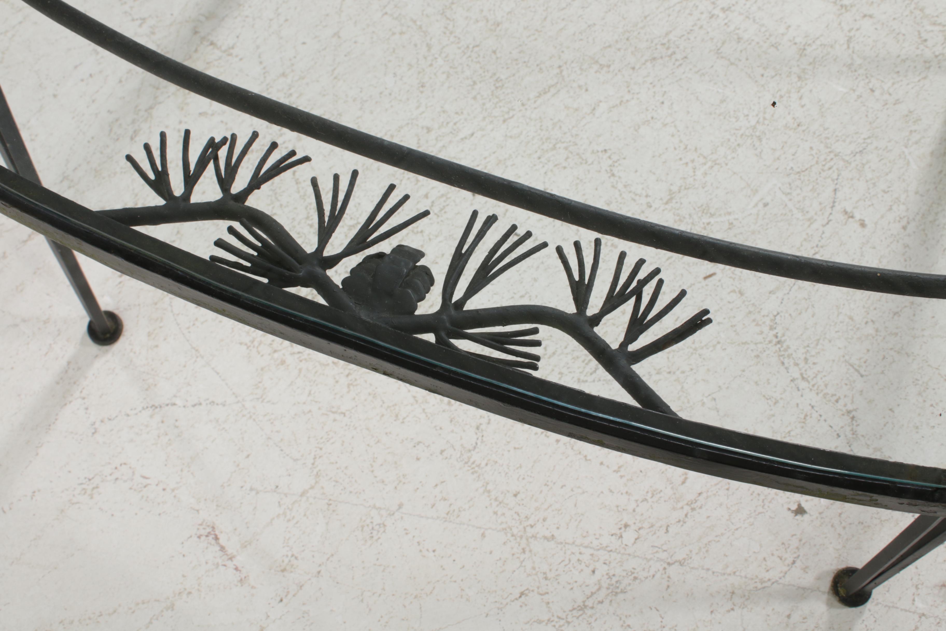 Mid Century Modern Wrought Iron Patio Dining Set