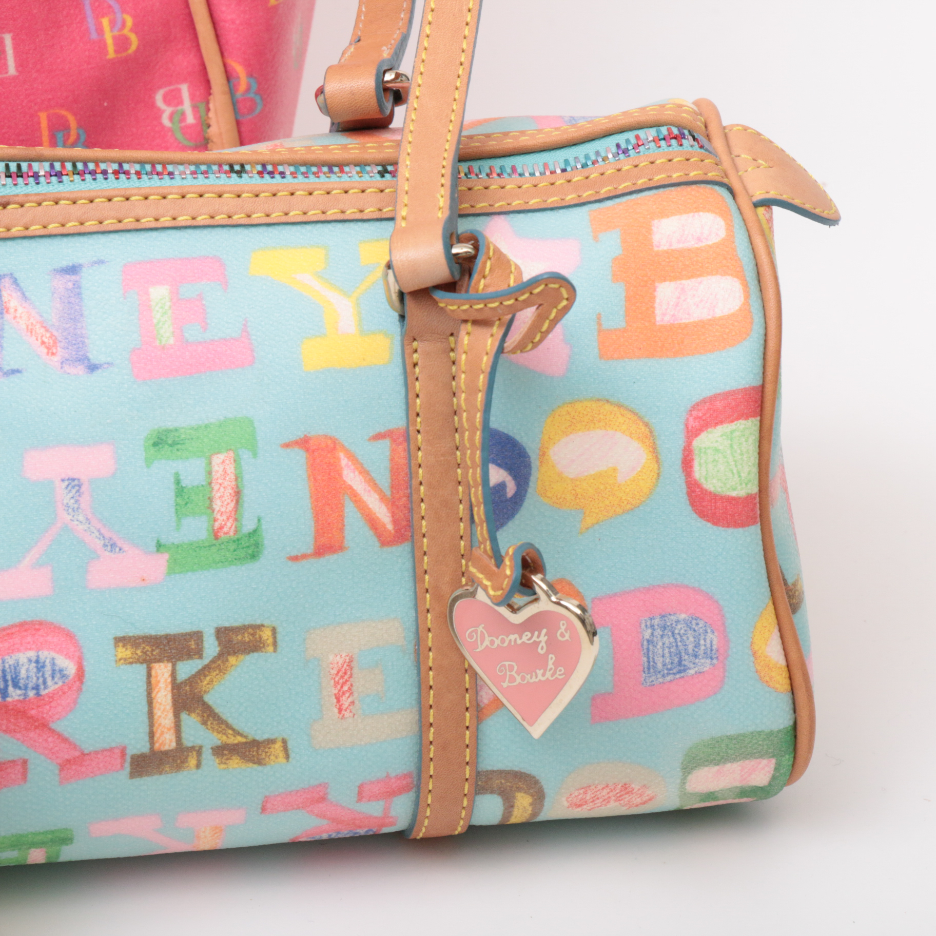 Dooney & Bourke Monogram Coated Canvas and Leather Barrel and Tote Bags