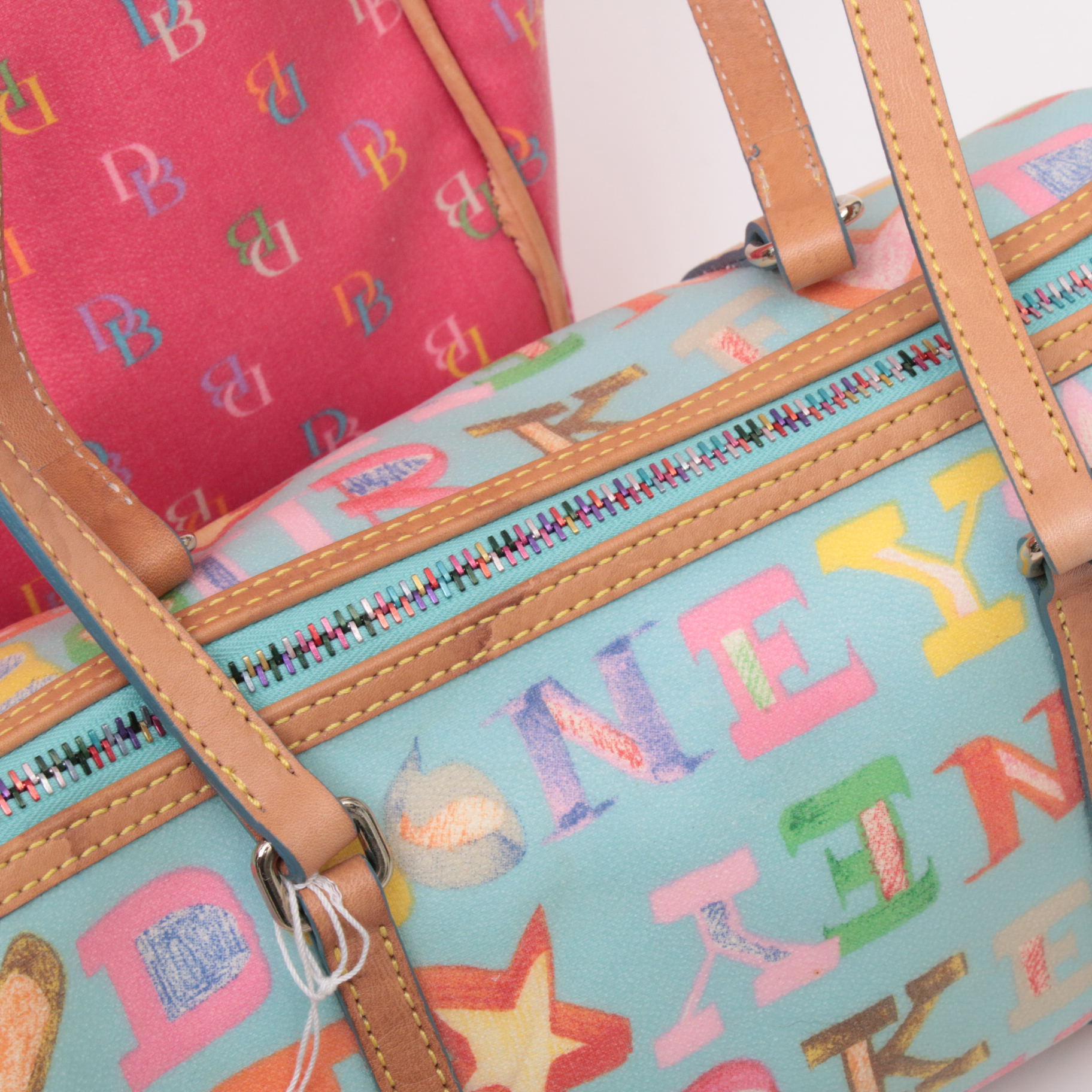 Dooney & Bourke Monogram Coated Canvas and Leather Barrel and Tote Bags