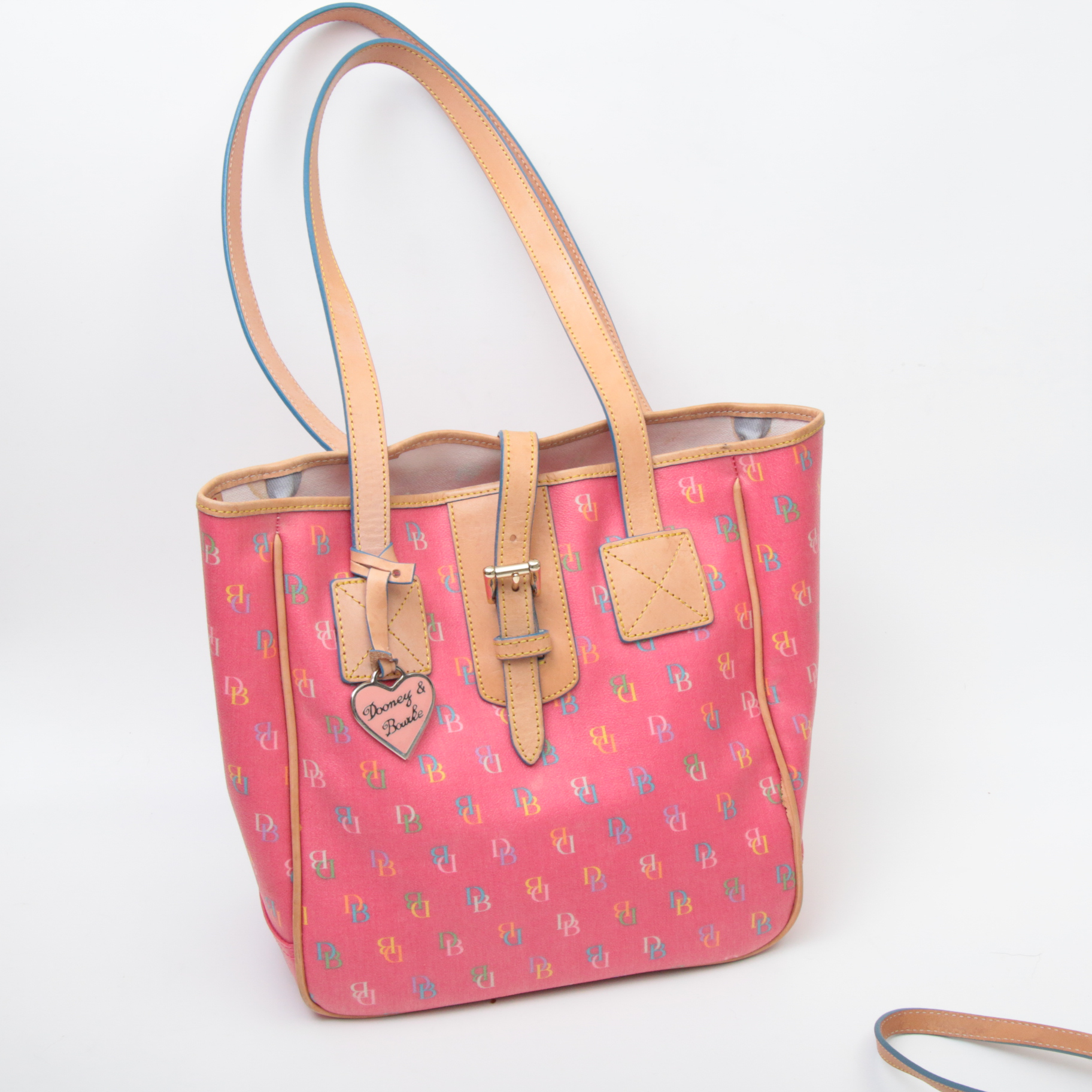 Dooney & Bourke Monogram Coated Canvas and Leather Barrel and Tote Bags
