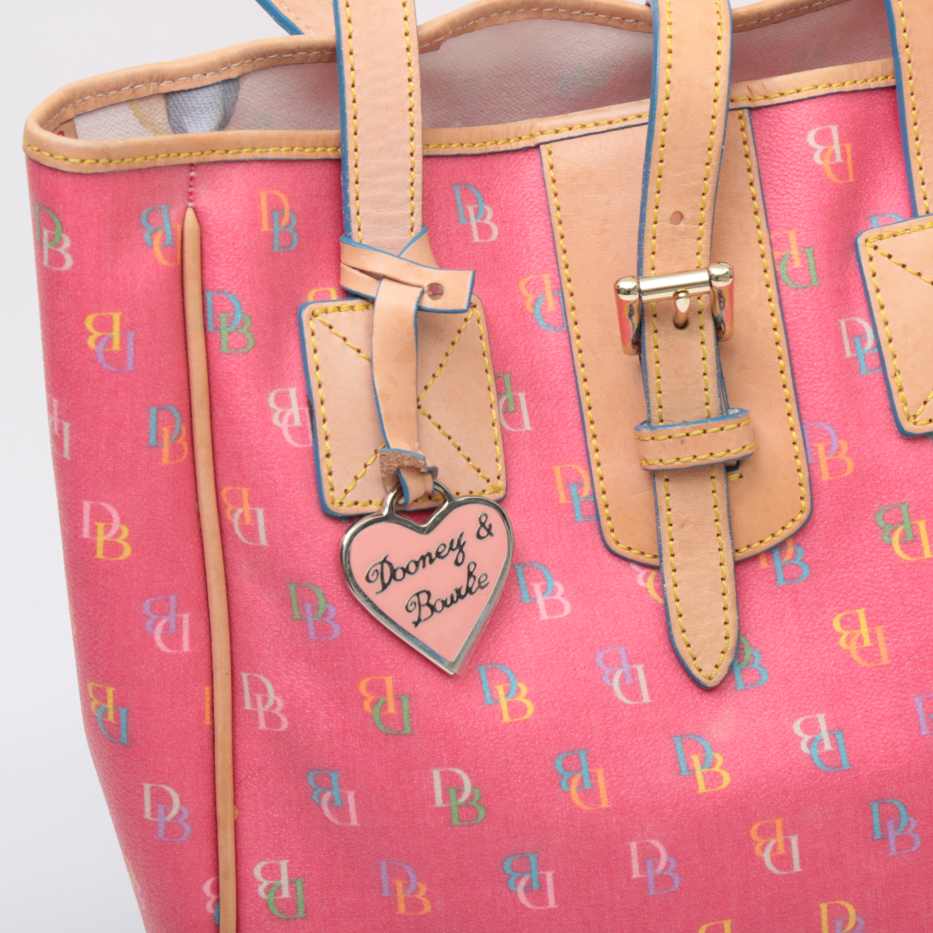 Dooney & Bourke Monogram Coated Canvas and Leather Barrel and Tote Bags