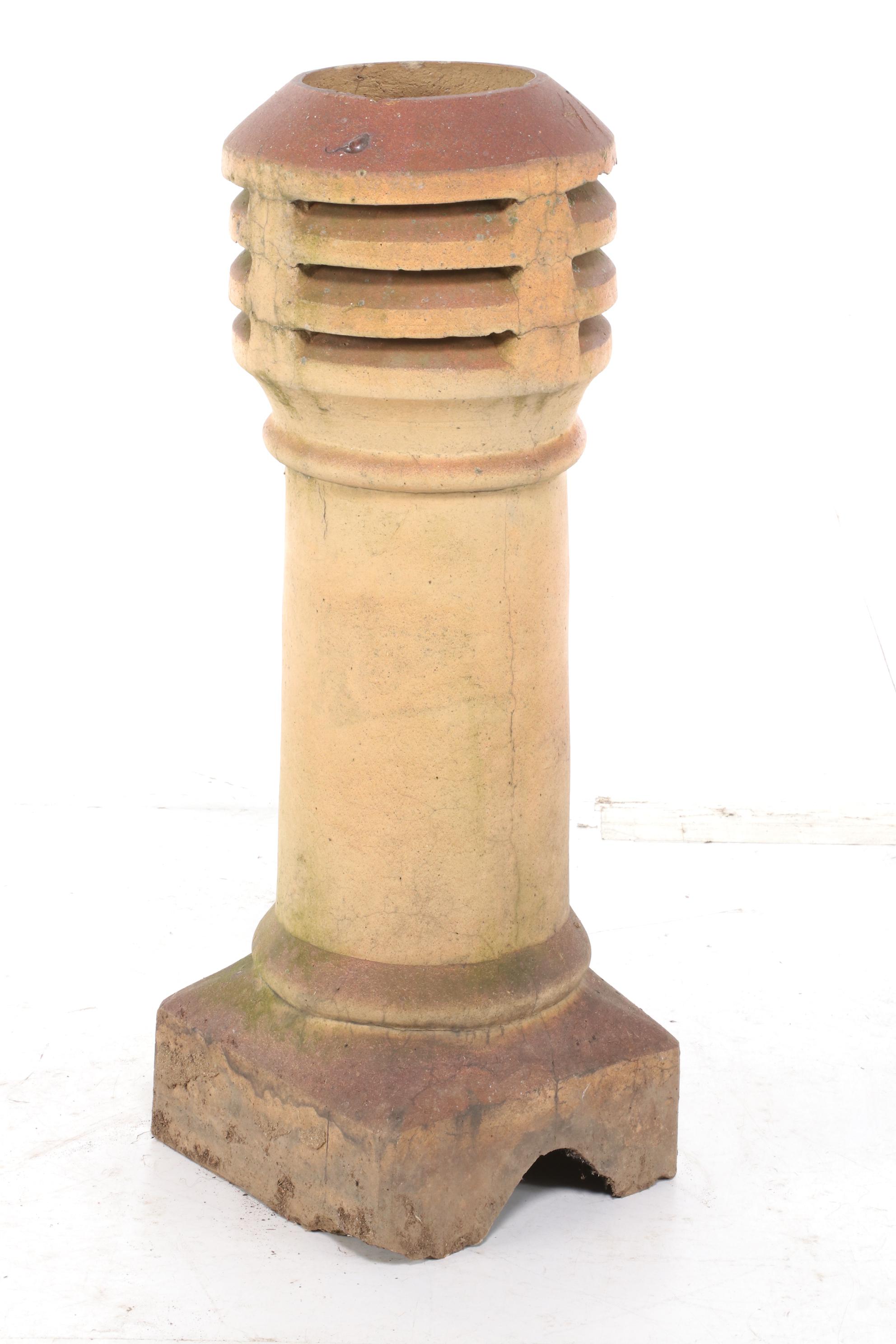 Victorian Architectural Salvaged Chimney Topper in Period Paint, Late 19th C.