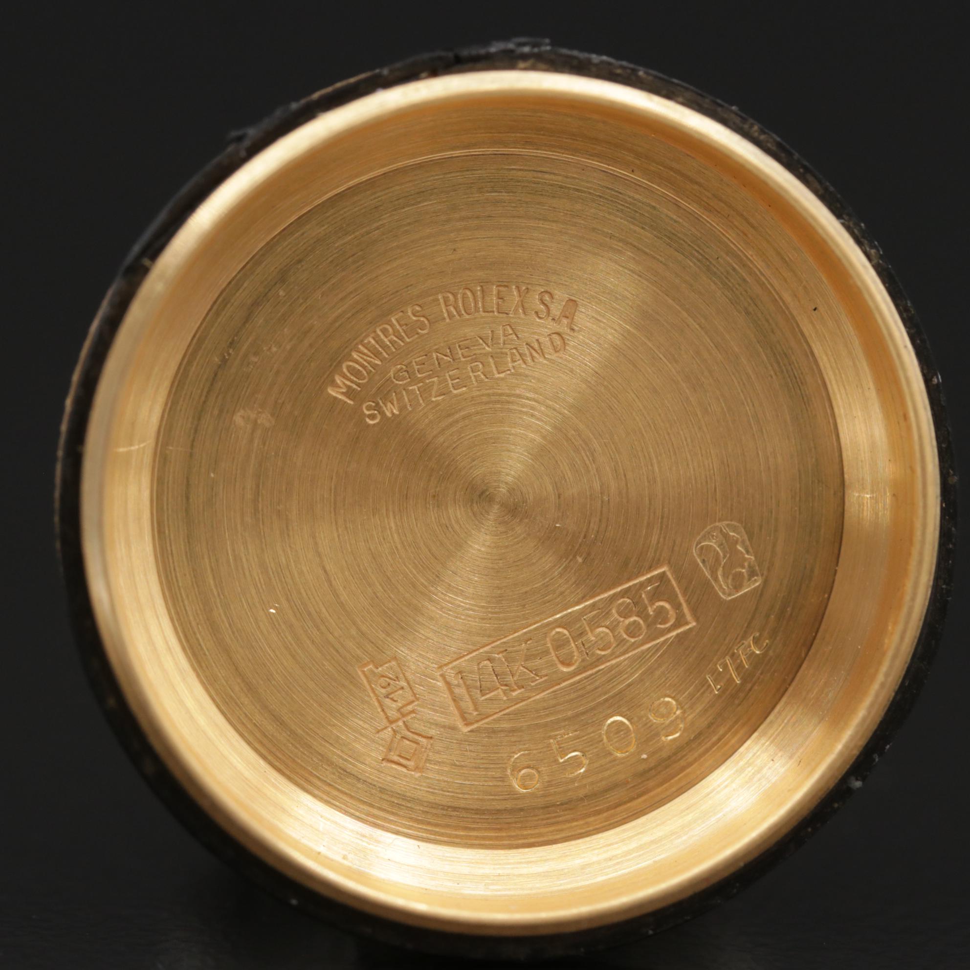 1958 Rolex "Oyster Perpetual" 14K Gold Automatic Watch