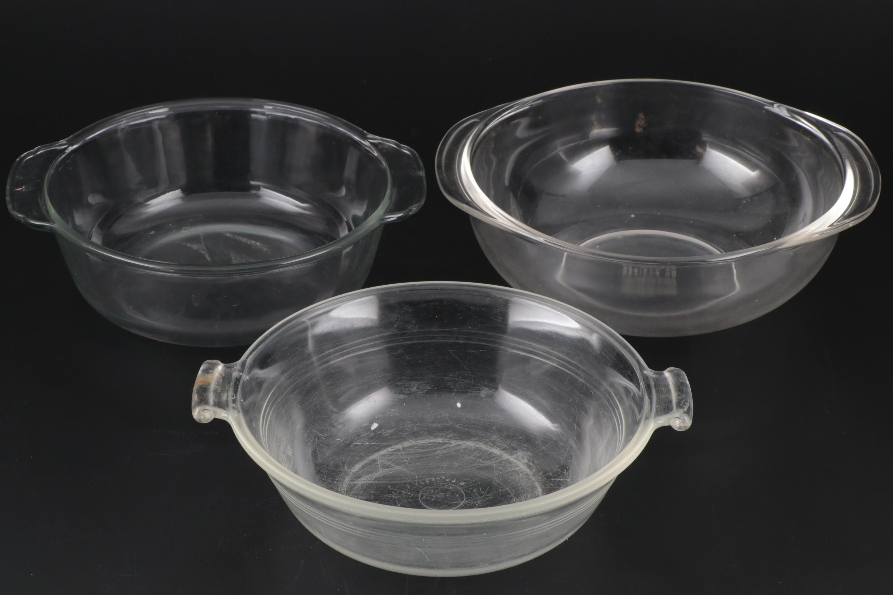 Pyrex Glass Casserole Dishes with Whirley Pop Popcorn Maker