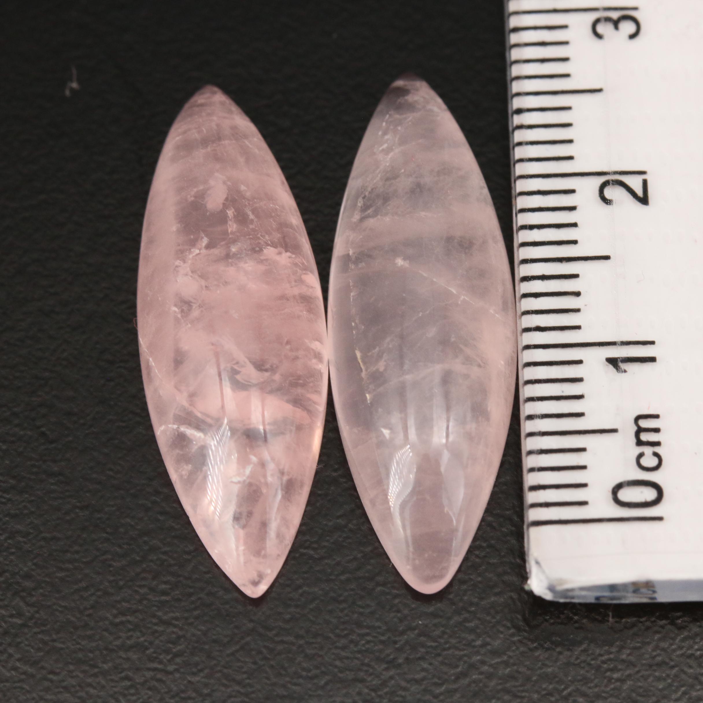 Loose 25.41 CTW Rose Quartz Cabochons