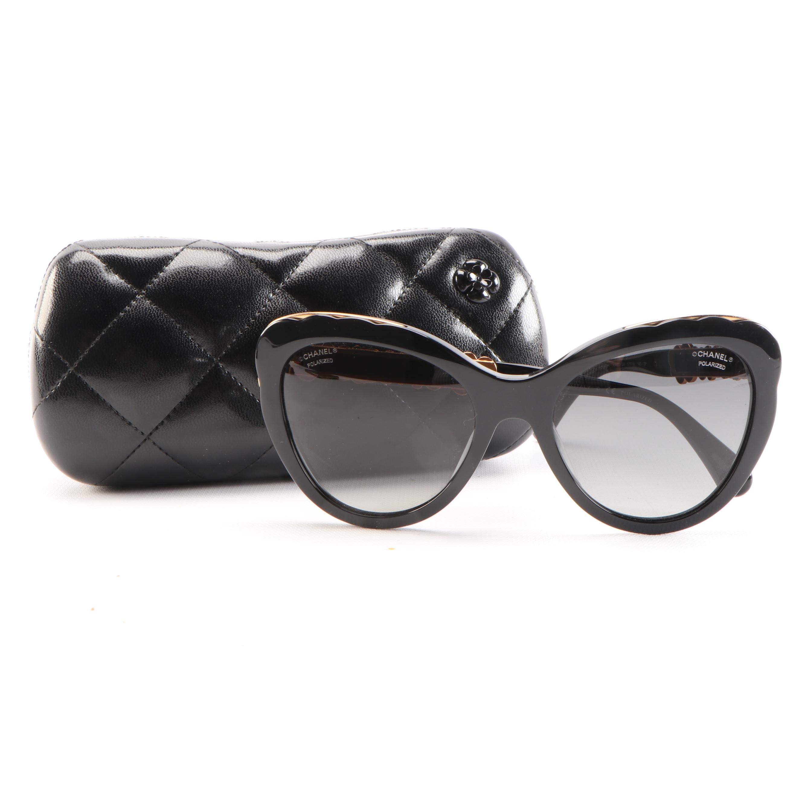 Chanel Blooming Bijoux Cat Eye 5354-A Polarized Sunglasses with Case