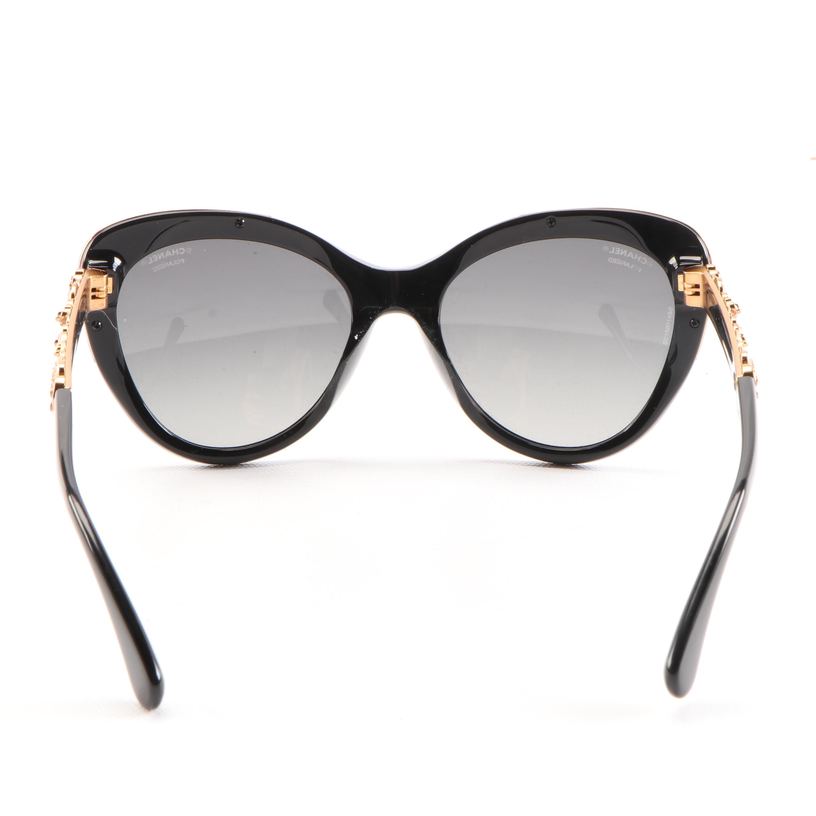 Chanel Blooming Bijoux Cat Eye 5354-A Polarized Sunglasses with Case