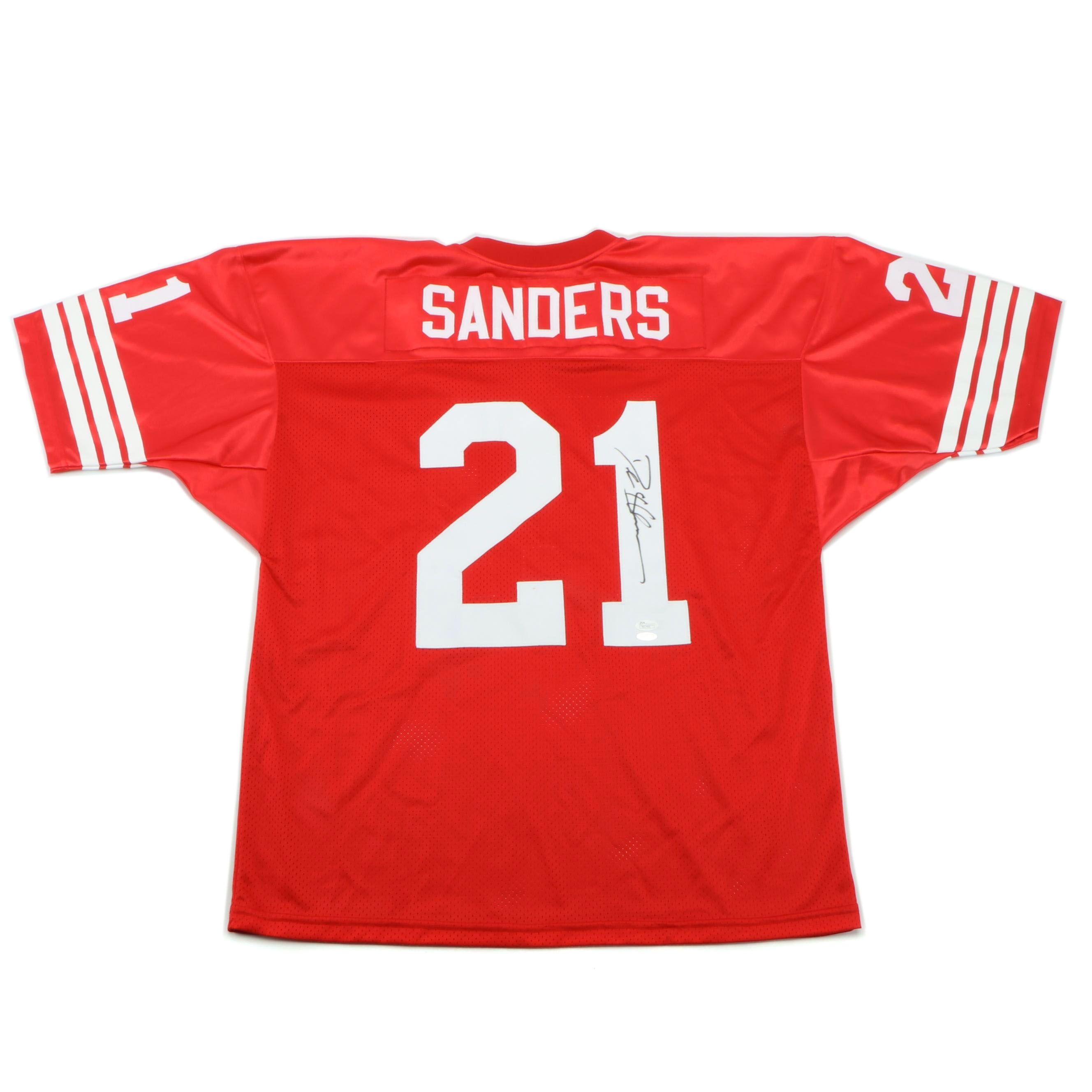 Deion Sanders Signed San Francisco 49ers Replica Jersey  COA