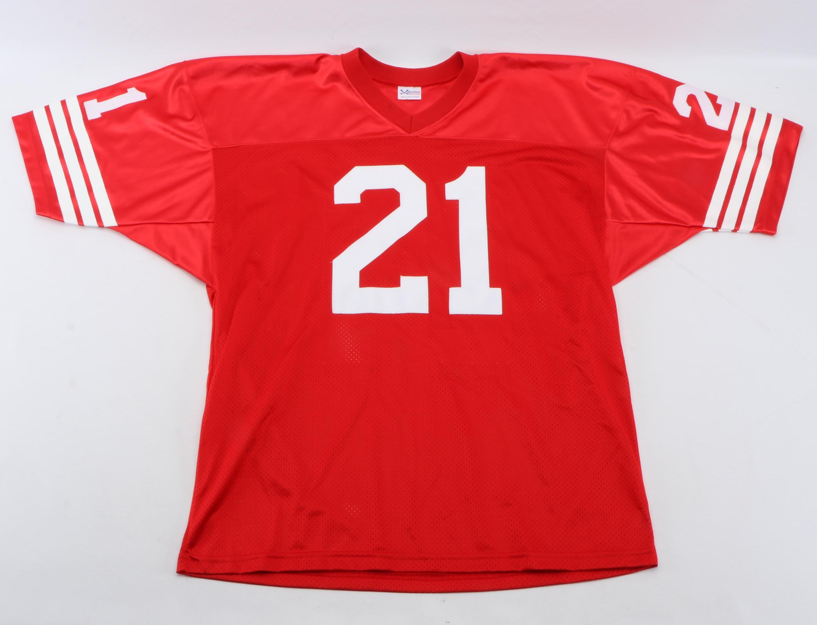 Deion Sanders Signed San Francisco 49ers Replica Jersey  COA