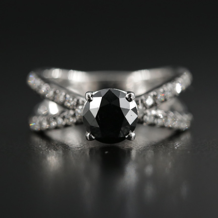 14K White Gold 1.43 CTW Diamond Ring